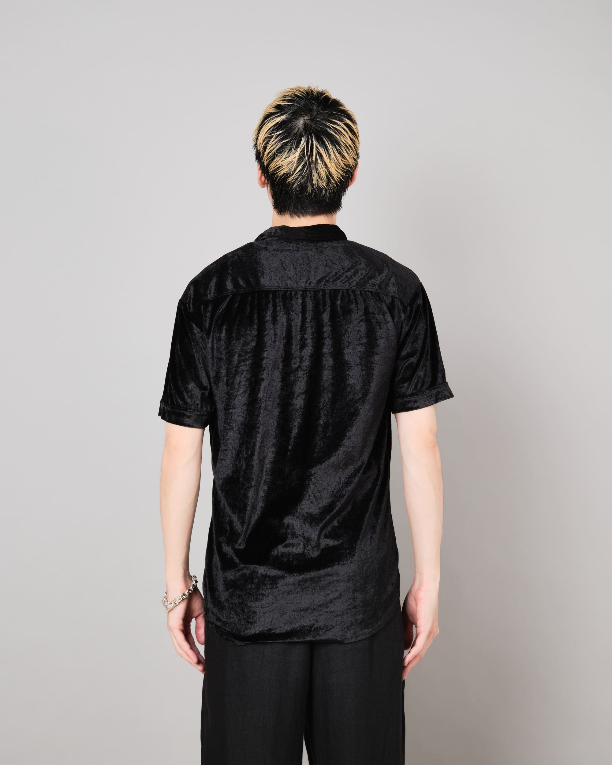 ［~90's］Old Paul Smith Black Velor S/S Shirt