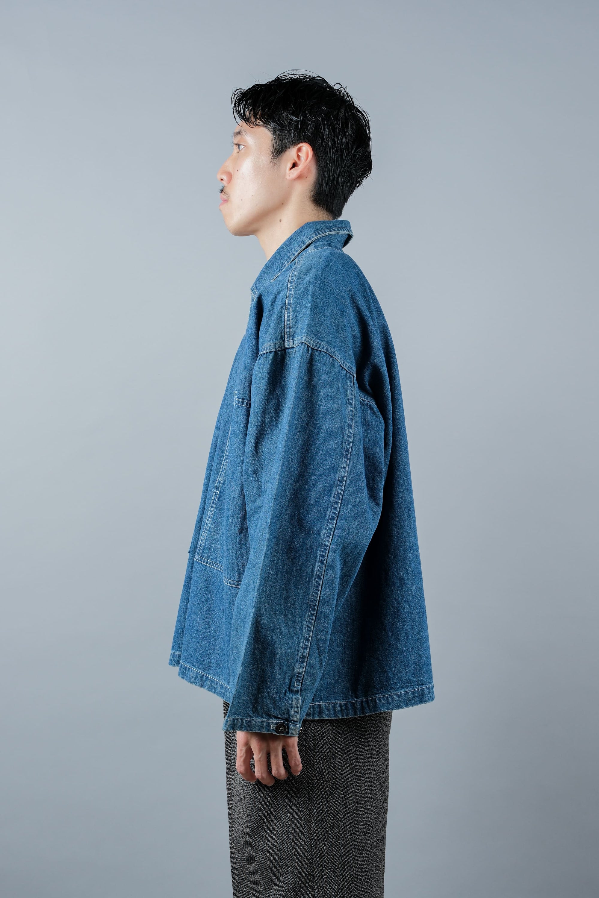 ［~90's］American Vintage U.S.ARMY Type Dungaree Denim Pullover Jumper Size.M