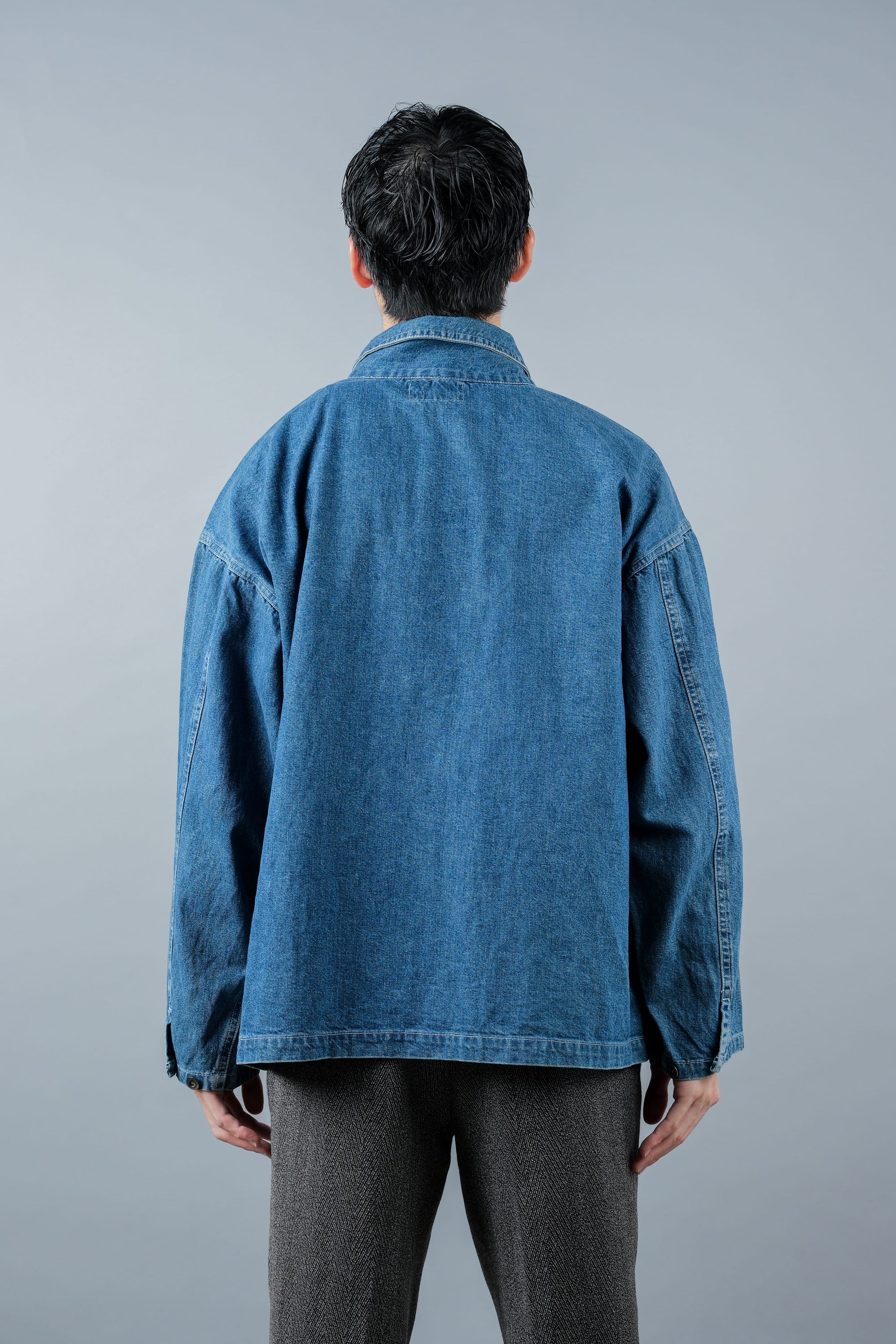 ［~90's］American Vintage U.S.ARMY Type Dungaree Denim Pullover Jumper Size.M