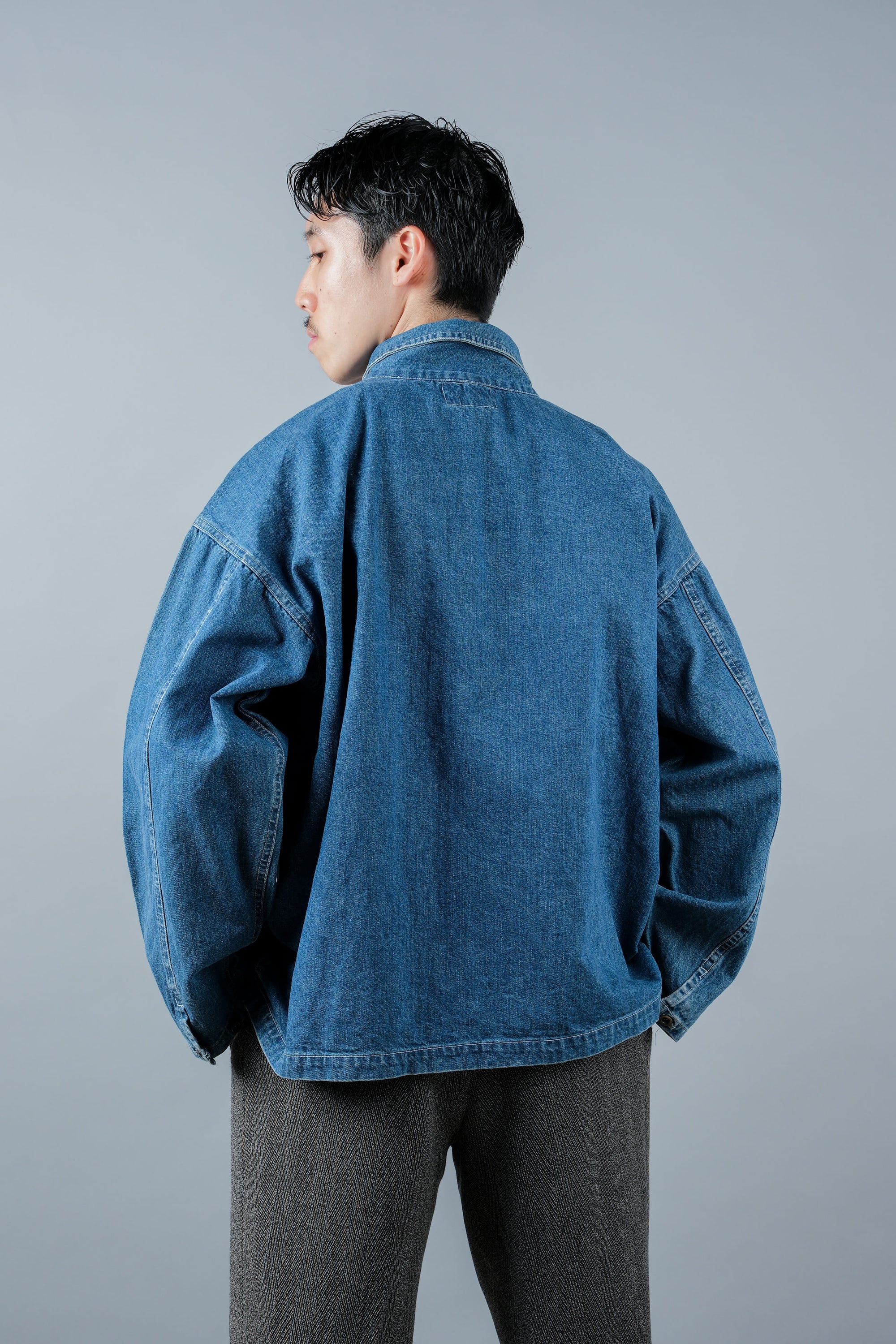 ［~90's］American Vintage U.S.ARMY Type Dungaree Denim Pullover Jumper Size.M