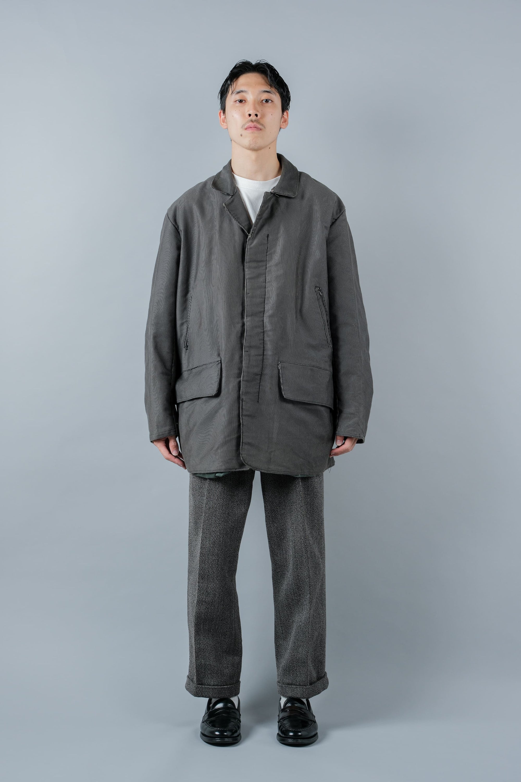 ［~60's］French Vintage Printed Moleskin Lapel Hunting Jacket "L'ESQUIMAU"