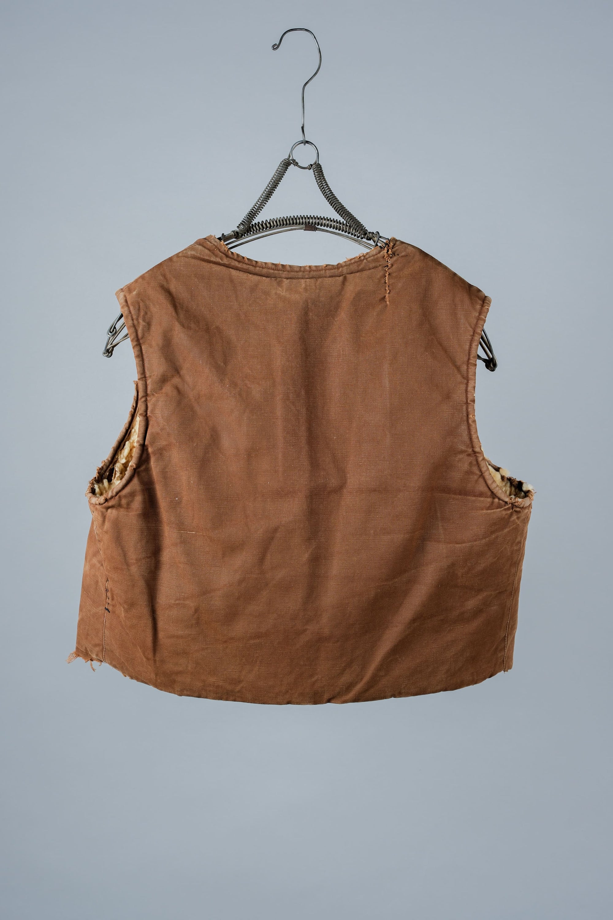 ［~40's］WWⅡ French Resistance Cotton Canvas Fur Lined Winter Vest