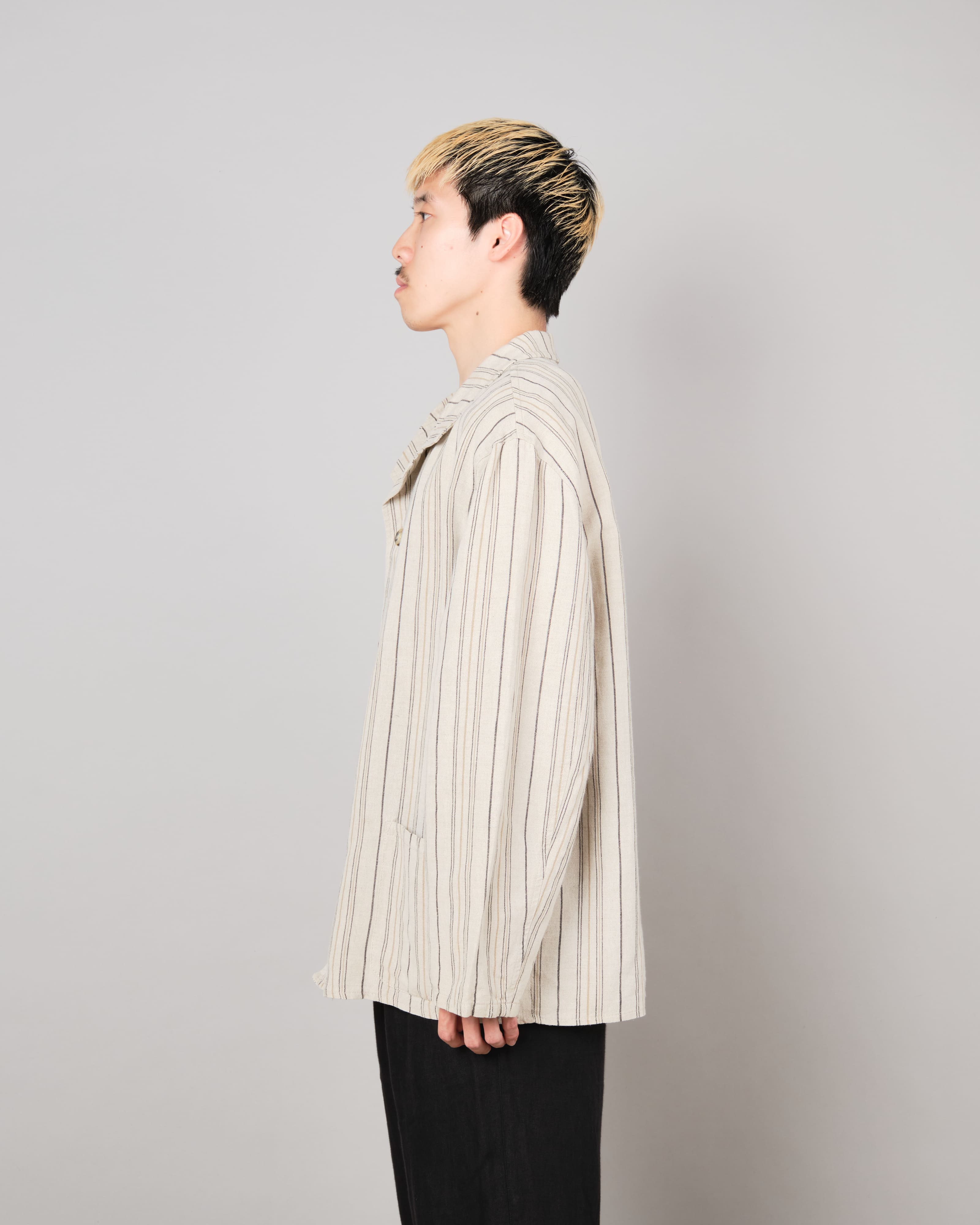 [~80's] Old CecilGee Linen Striped Jacket