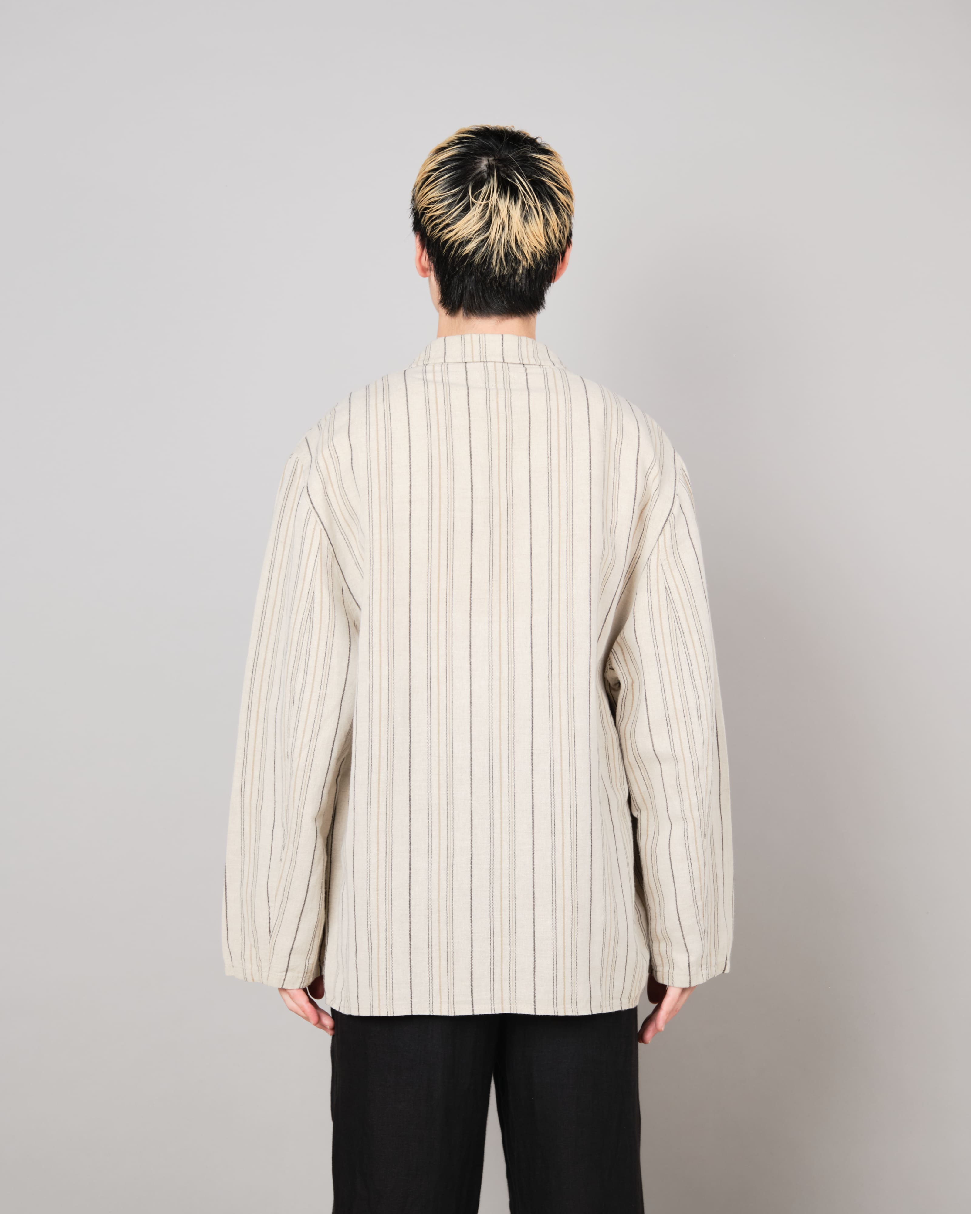 [~80's] Old CecilGee Linen Striped Jacket