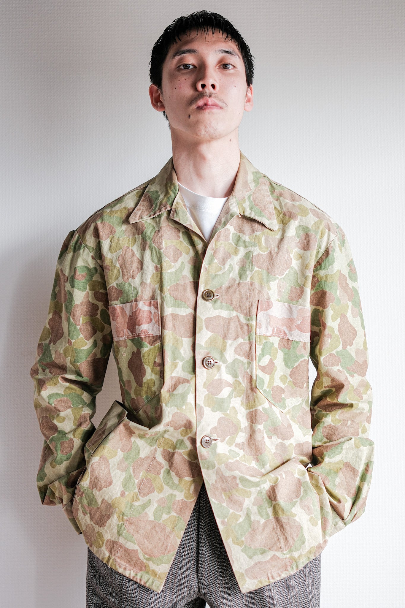 【~50's】American Vintage Occupation Taylor Made Frogskin Camouflage Jacket "U.S.M.C Material"