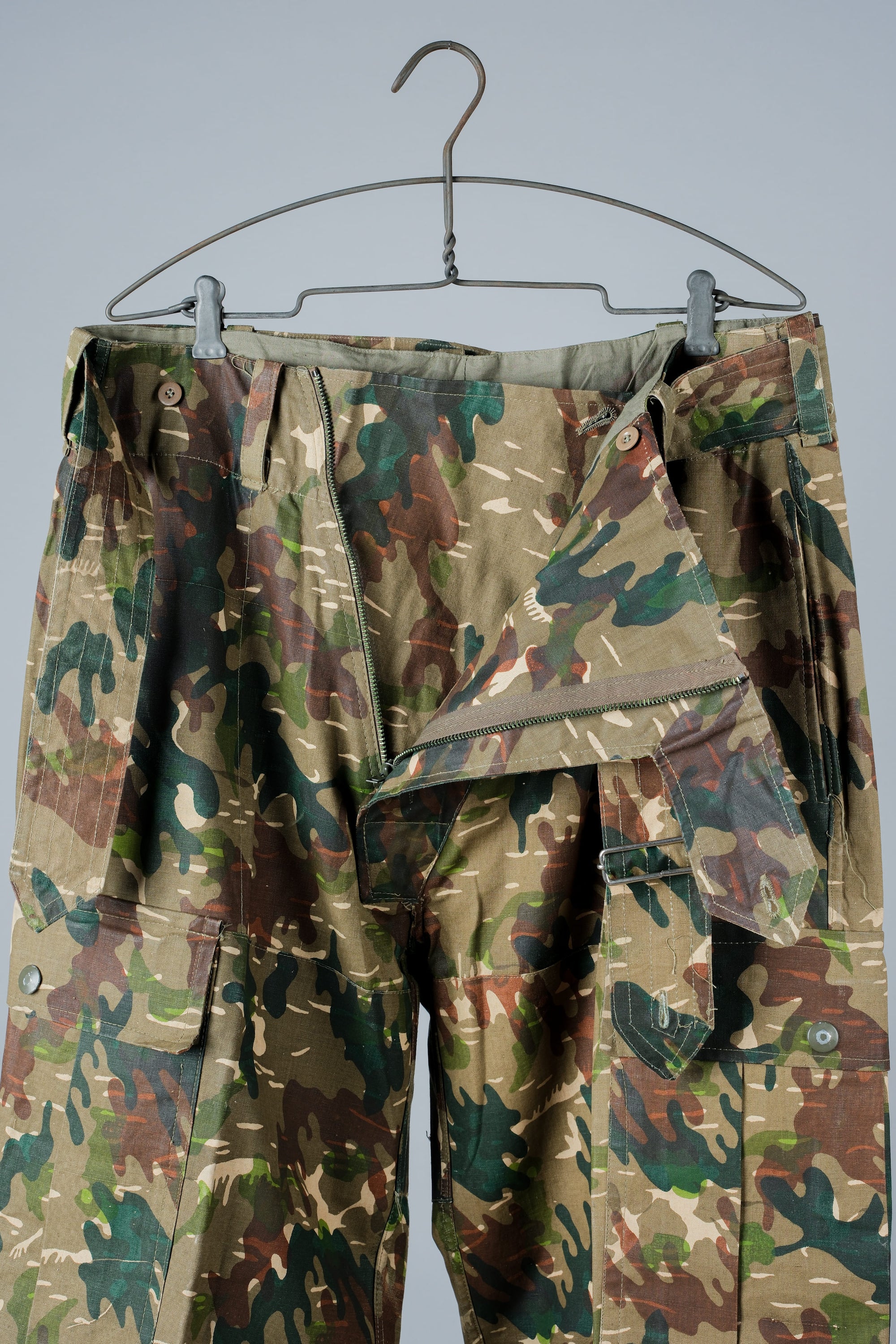 ［~60's］Spanish Army Brown Amoeba Camouflage Paratrooper Trousers Size.2
