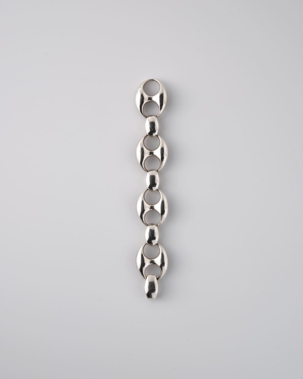 ［~60's］Italian Vintage Silver 800 Large Oval Link Bracelet
