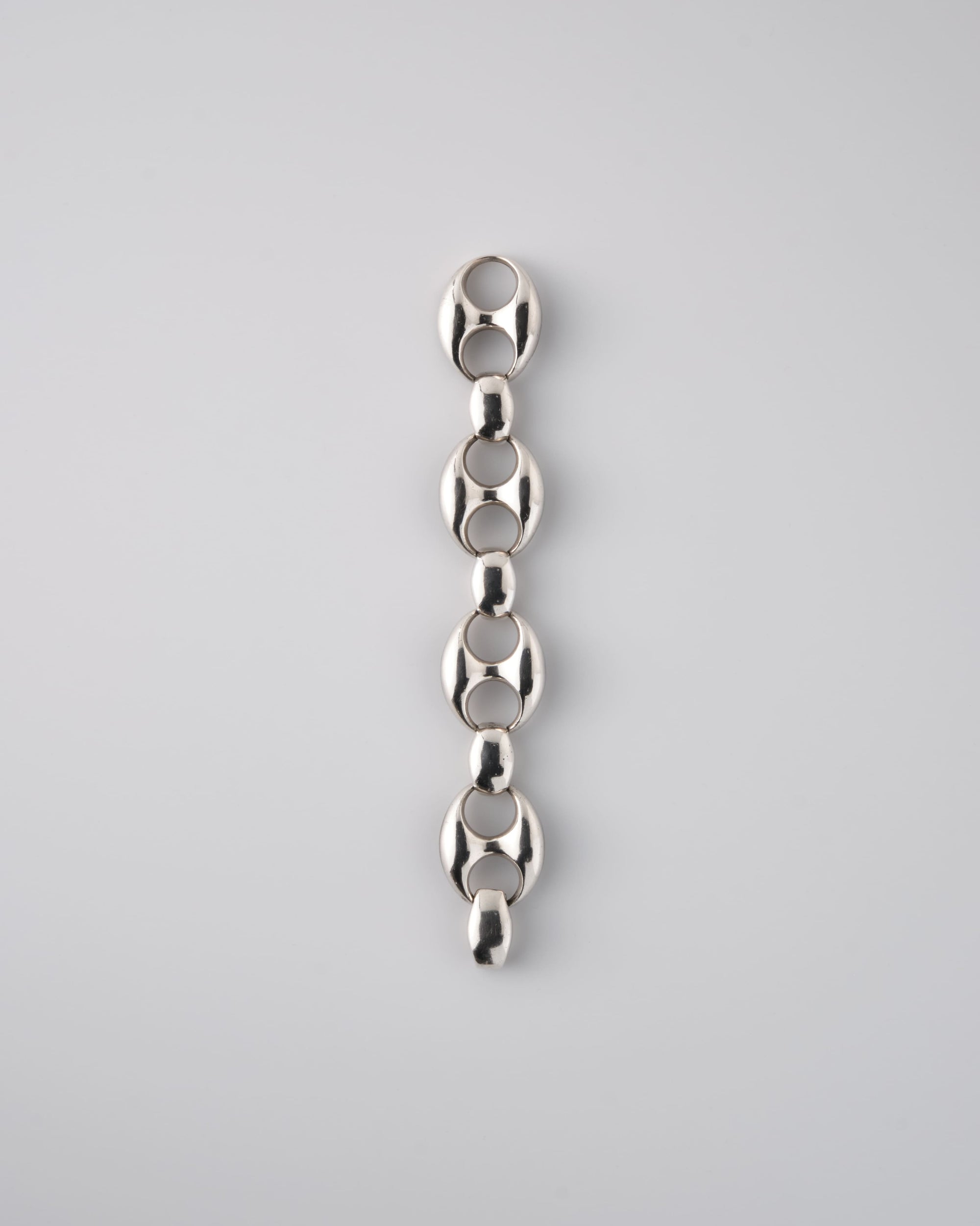 ［~60's］Italian Vintage Silver 800 Large Oval Link Bracelet