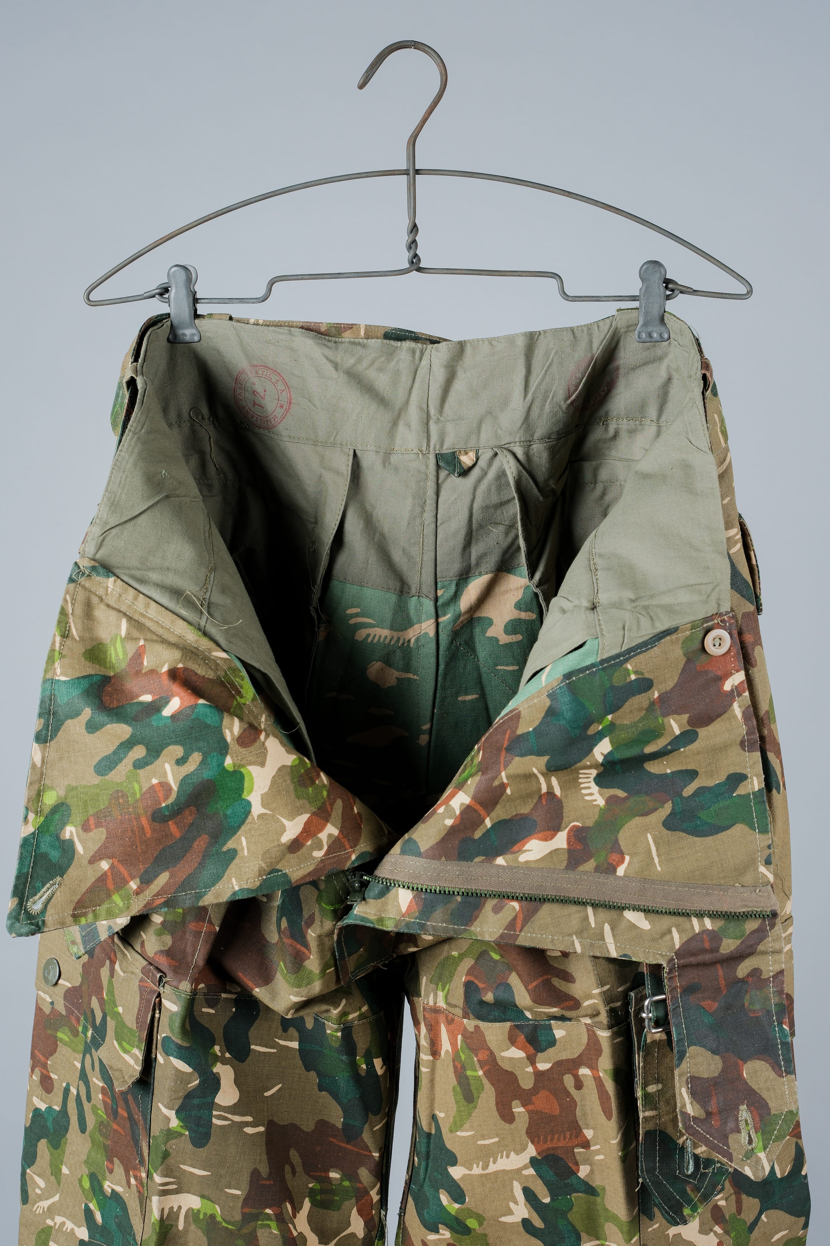 [~ 60's] Armée espagnole AMOEBA MOEBA Camouflage Paratrooper Taille des pantalons.2