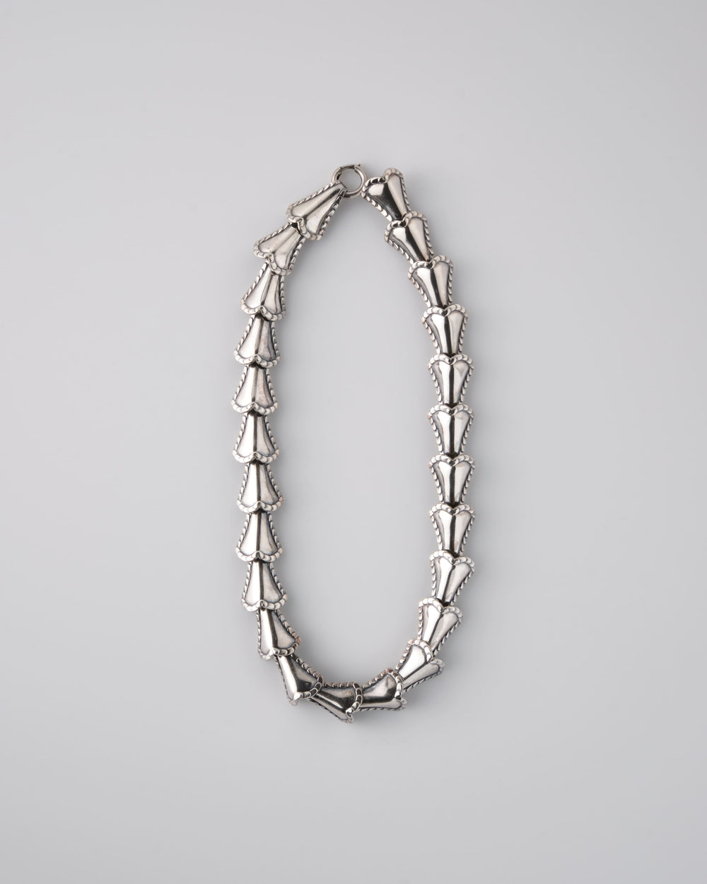 ［~50's］American Vintage Silver Rope Edge Shell Link Necklace "NAPIER"