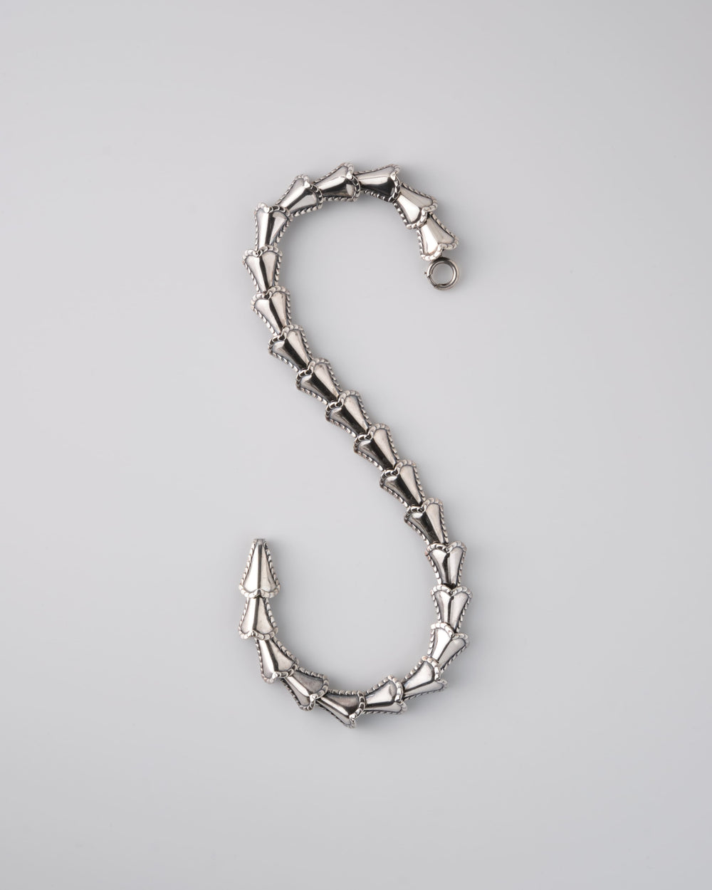 ［~50's］American Vintage Silver Rope Edge Shell Link Necklace "NAPIER"