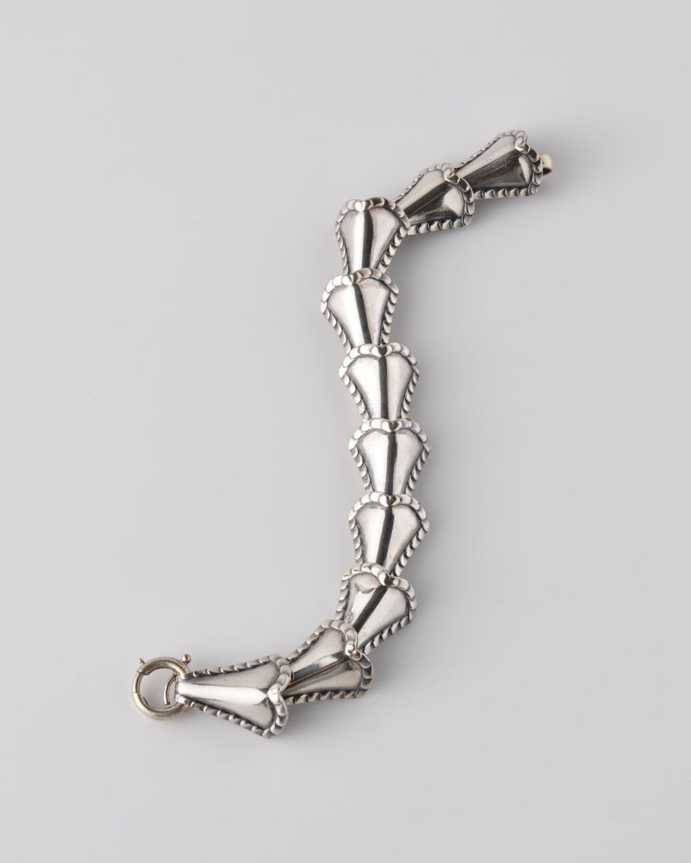 ［~50's］American Vintage Silver Rope Edge Shell Link Bracelet "NAPIER"