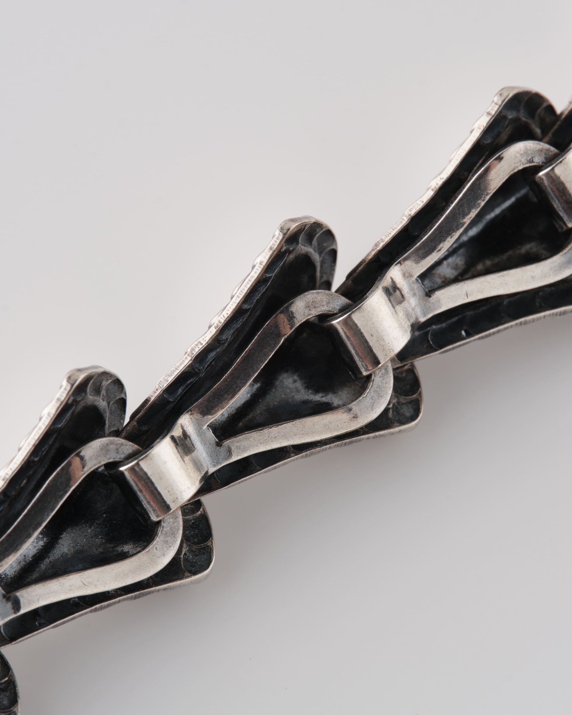 ［~50's］American Vintage Silver Rope Edge Shell Link Bracelet "NAPIER"