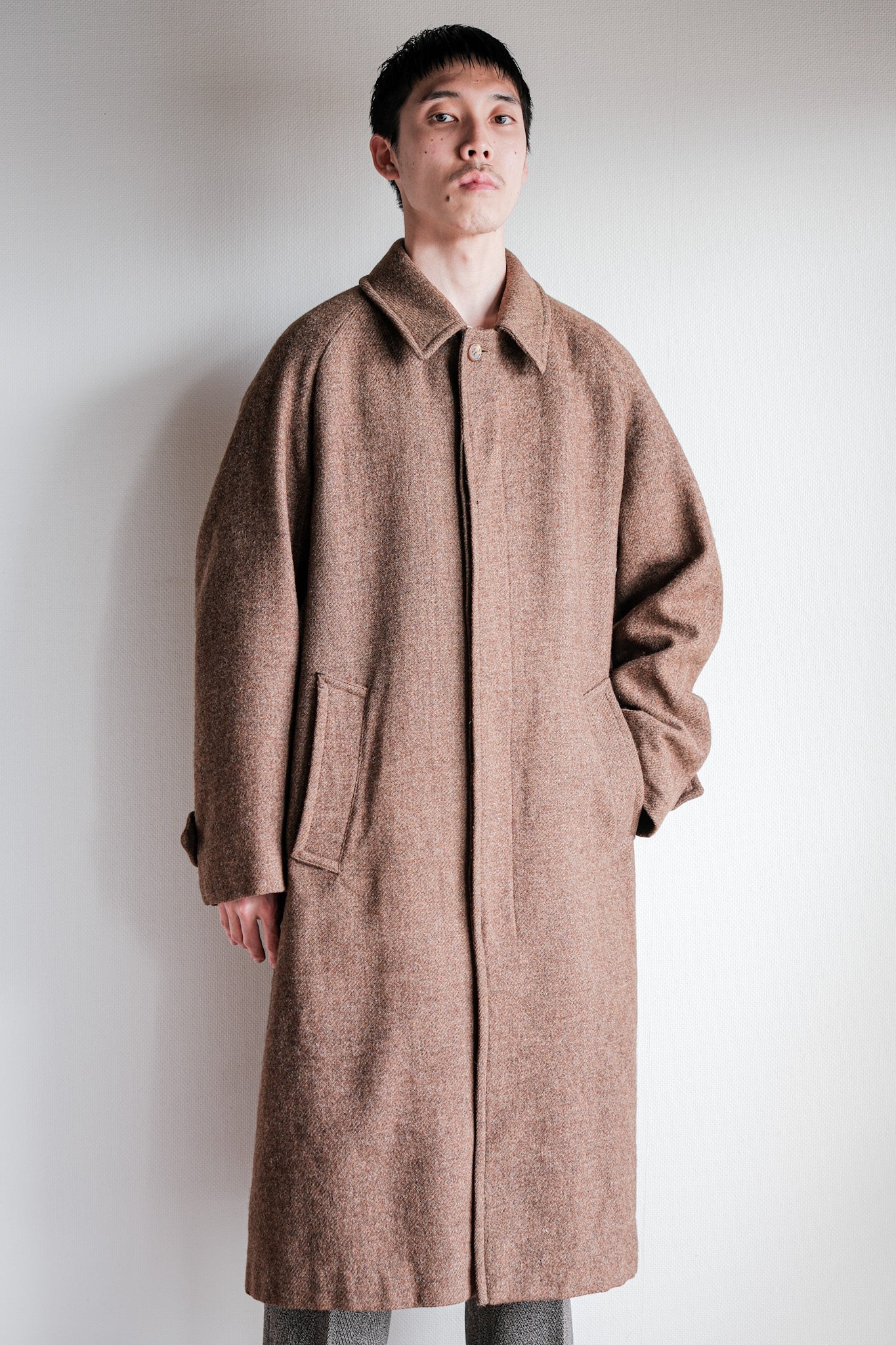 [~ 90's] Old English Paris Single Raglan Wool Balmacaan Coat