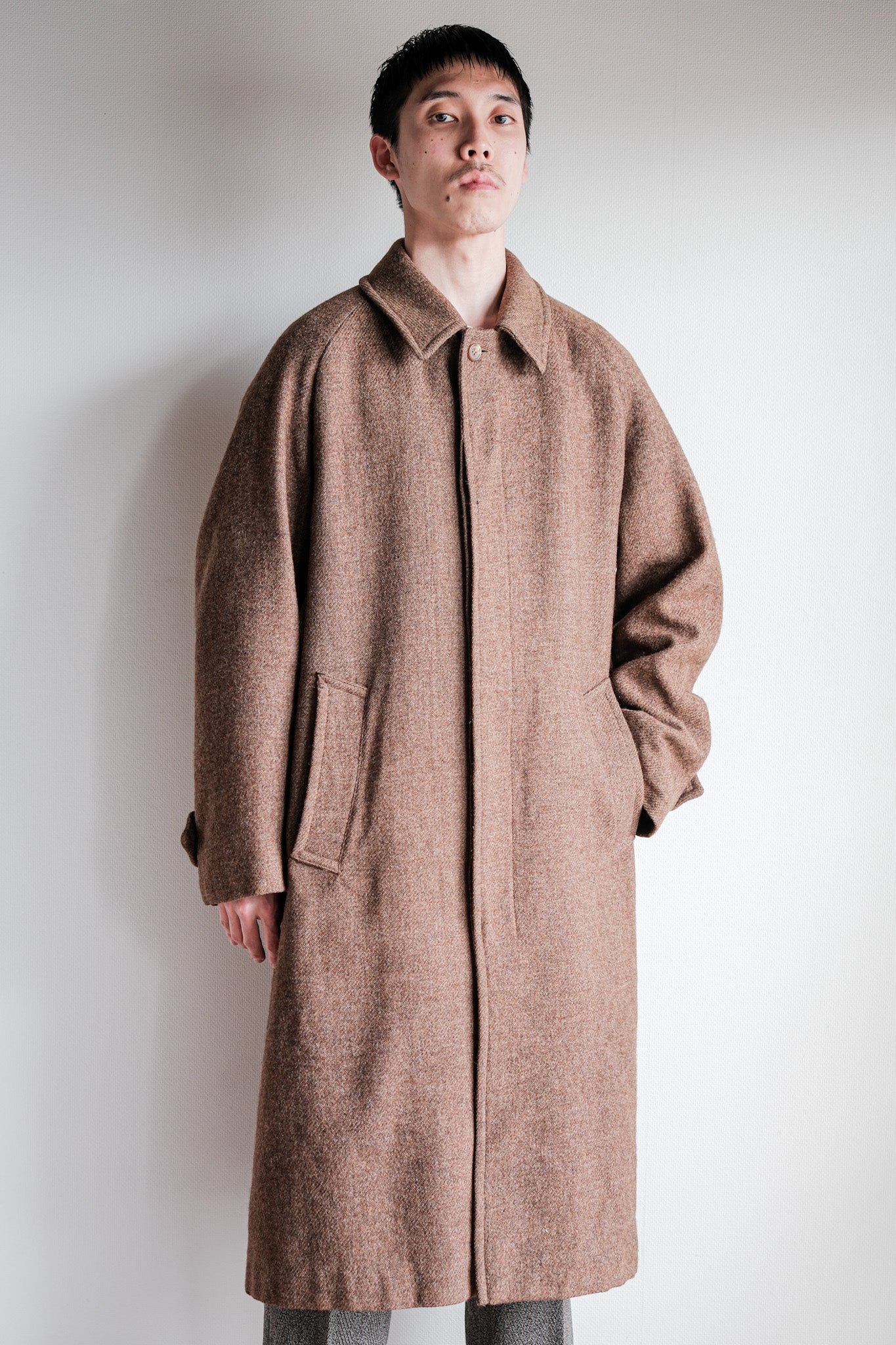 ［~90's］OLD ENGLAND PARIS Single Raglan Wool Balmacaan Coat