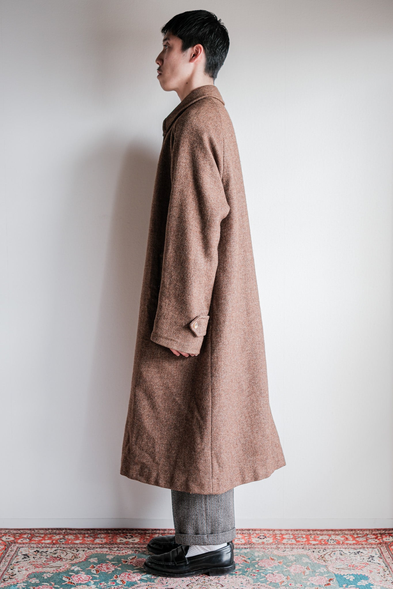 [~ 90's] Old English Paris Single Raglan Wool Balmacaan Coat