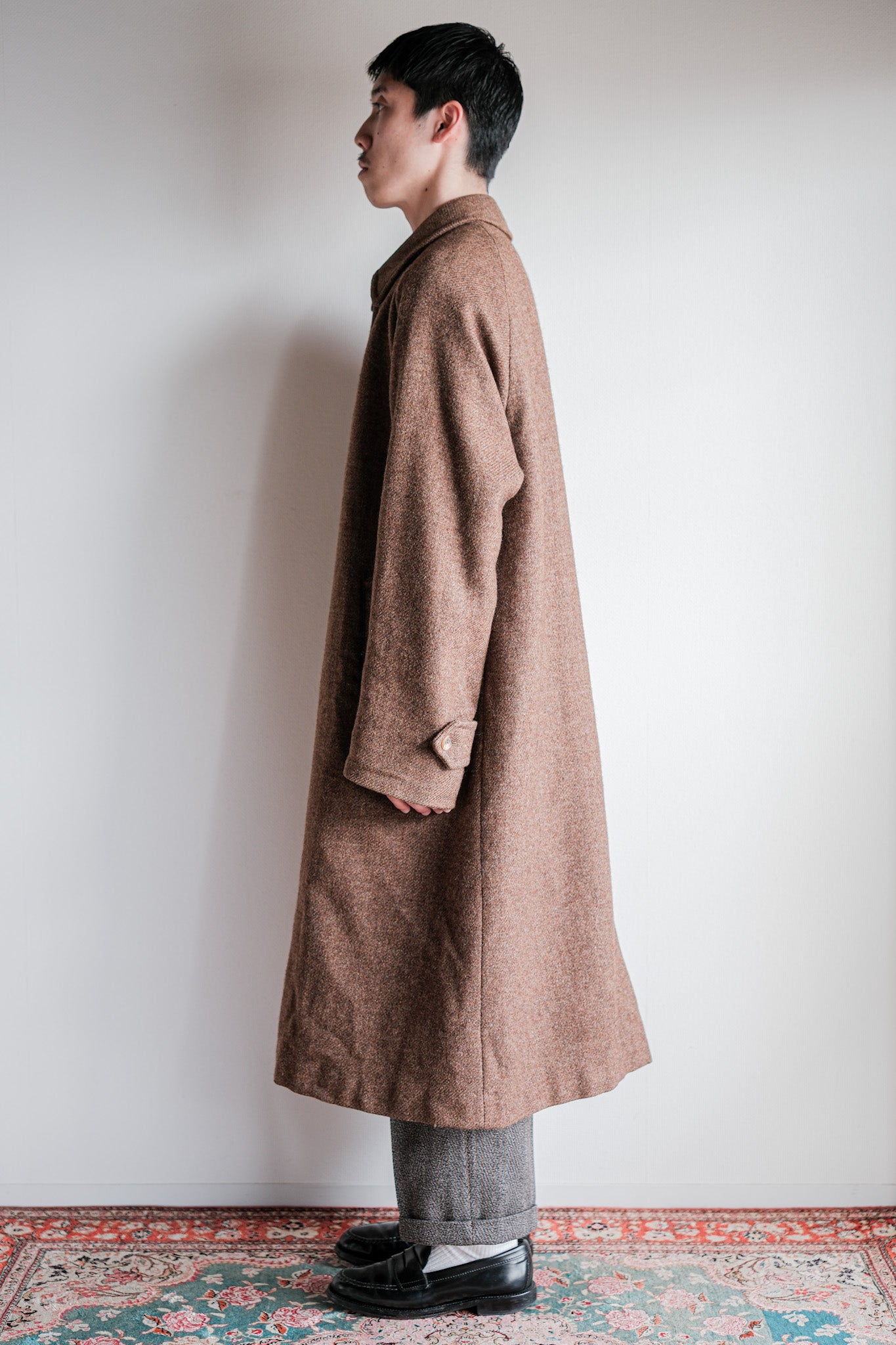 ［~90's］OLD ENGLAND PARIS Single Raglan Wool Balmacaan Coat