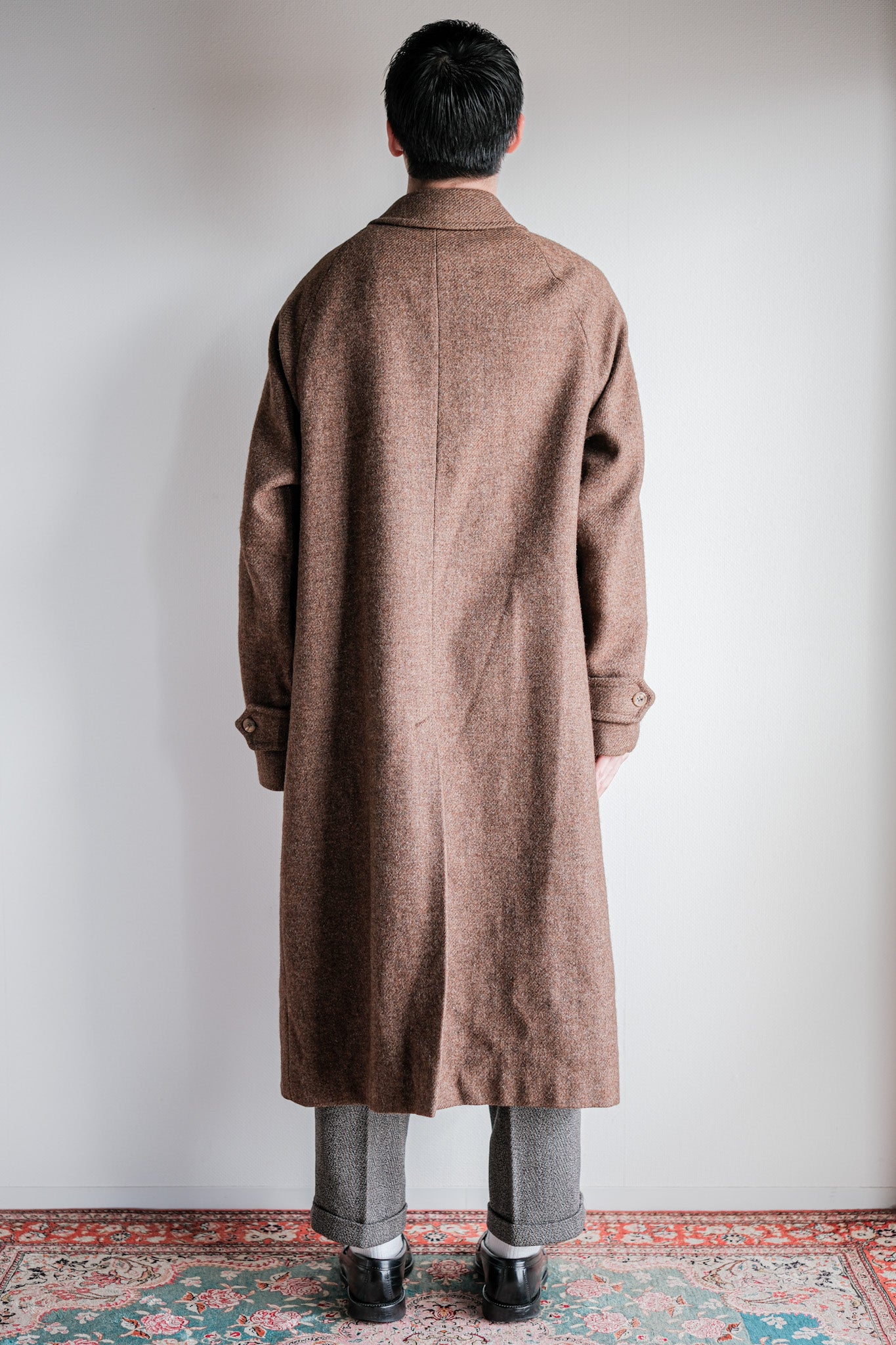 ［~90's］OLD ENGLAND PARIS Single Raglan Wool Balmacaan Coat