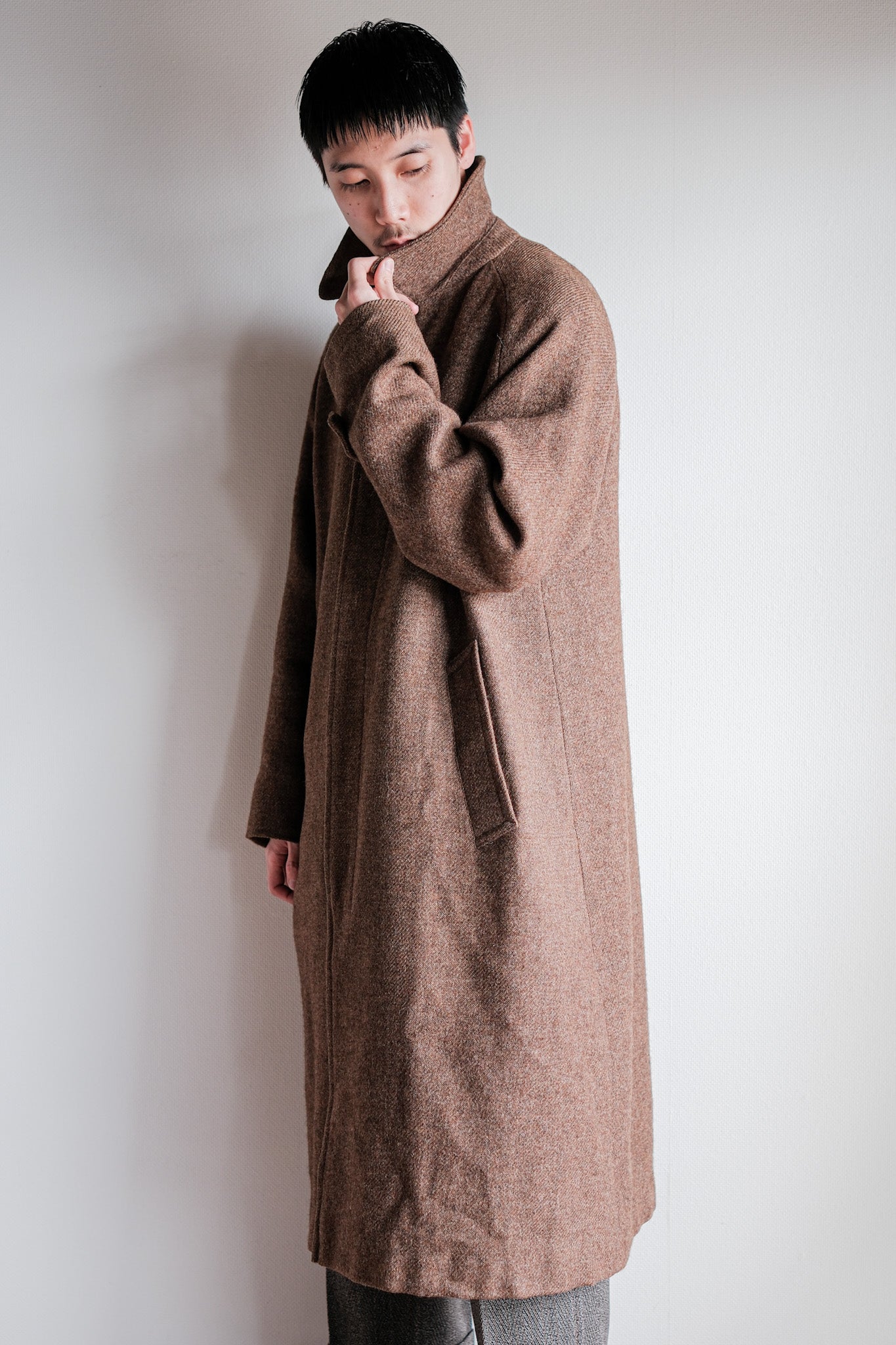 ［~90's］OLD ENGLAND PARIS Single Raglan Wool Balmacaan Coat