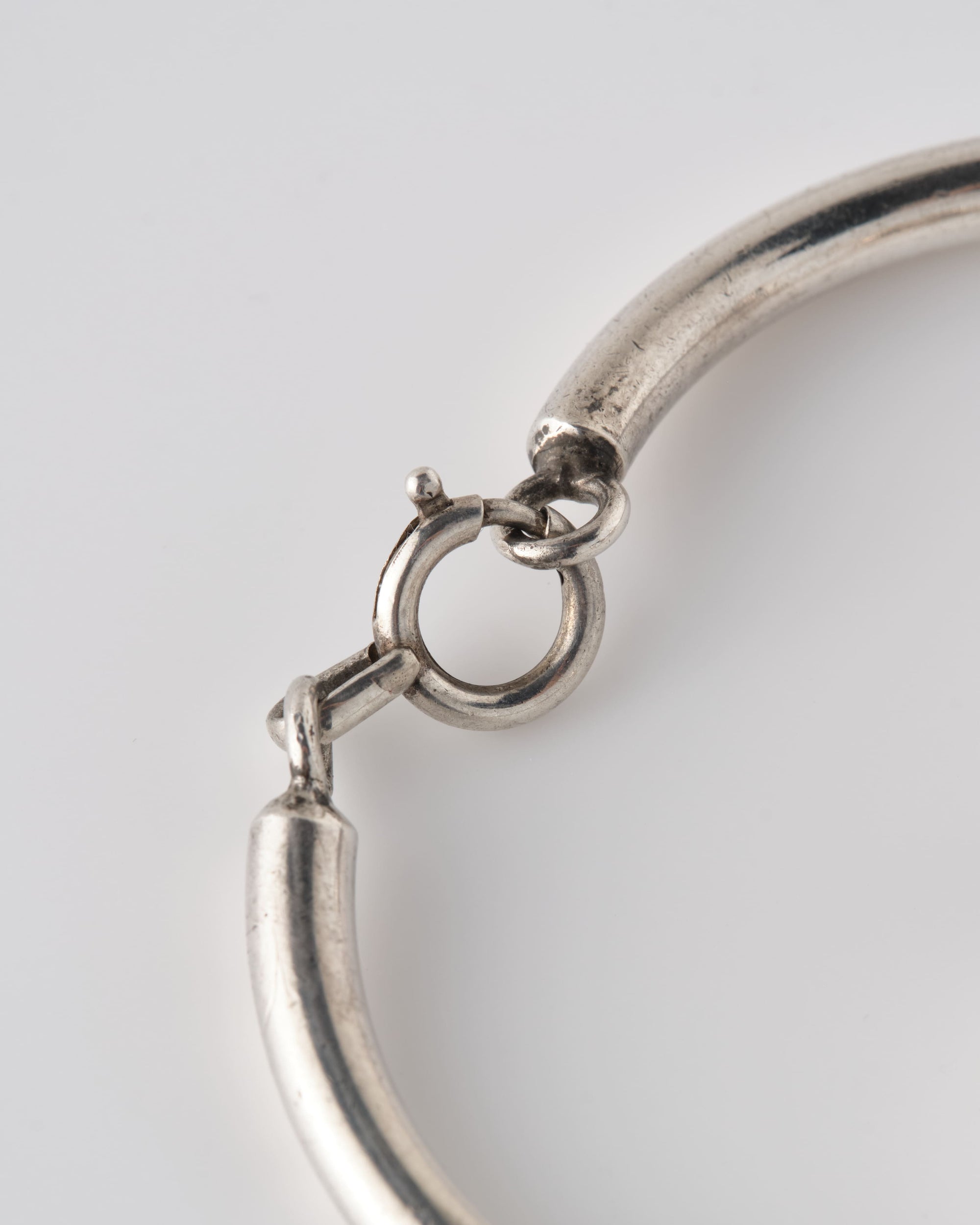 ［~60's］French Vintage Silver 800 Horsebit Motif Bangle Bracelet