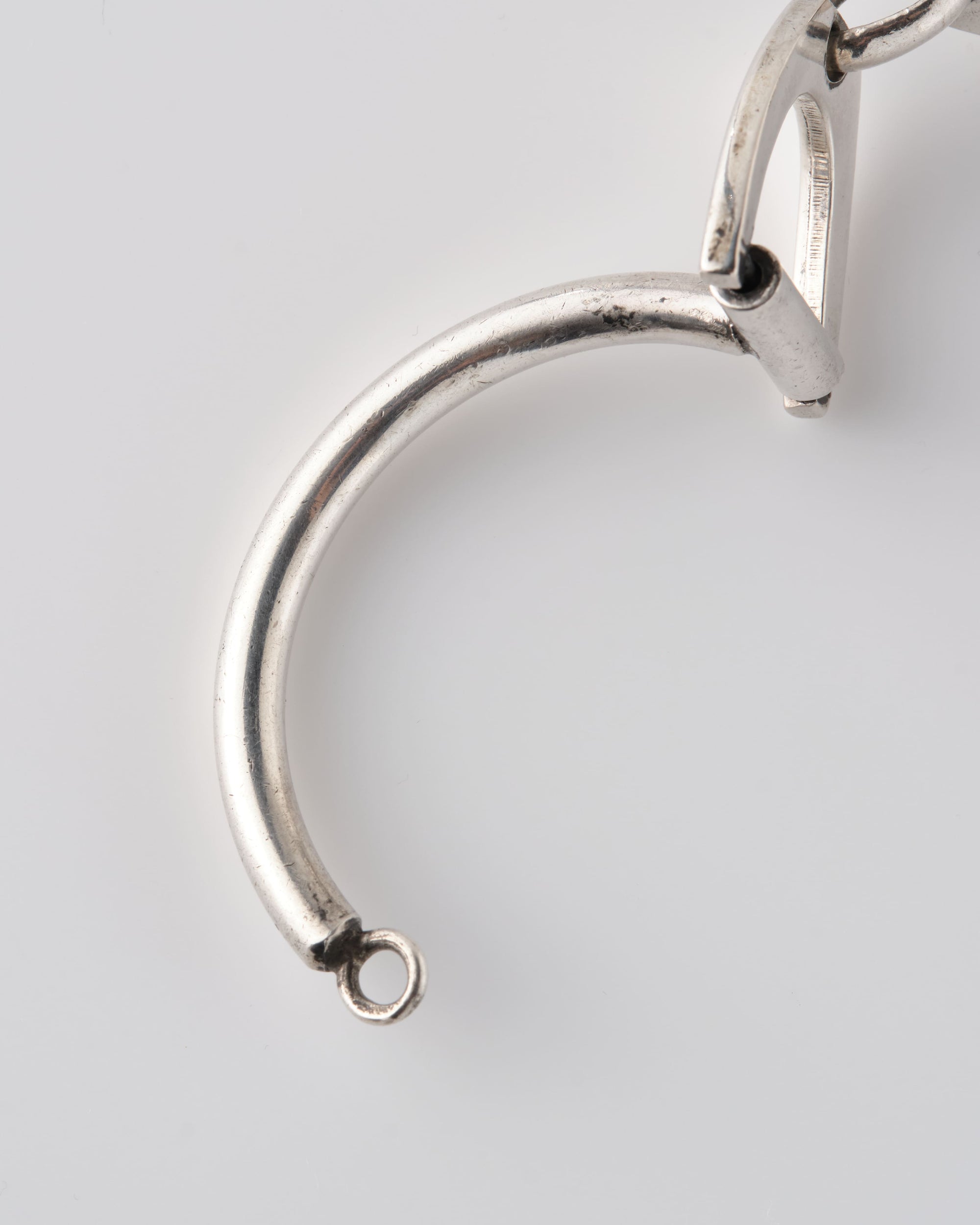 ［~60's］French Vintage Silver 800 Horsebit Motif Bangle Bracelet