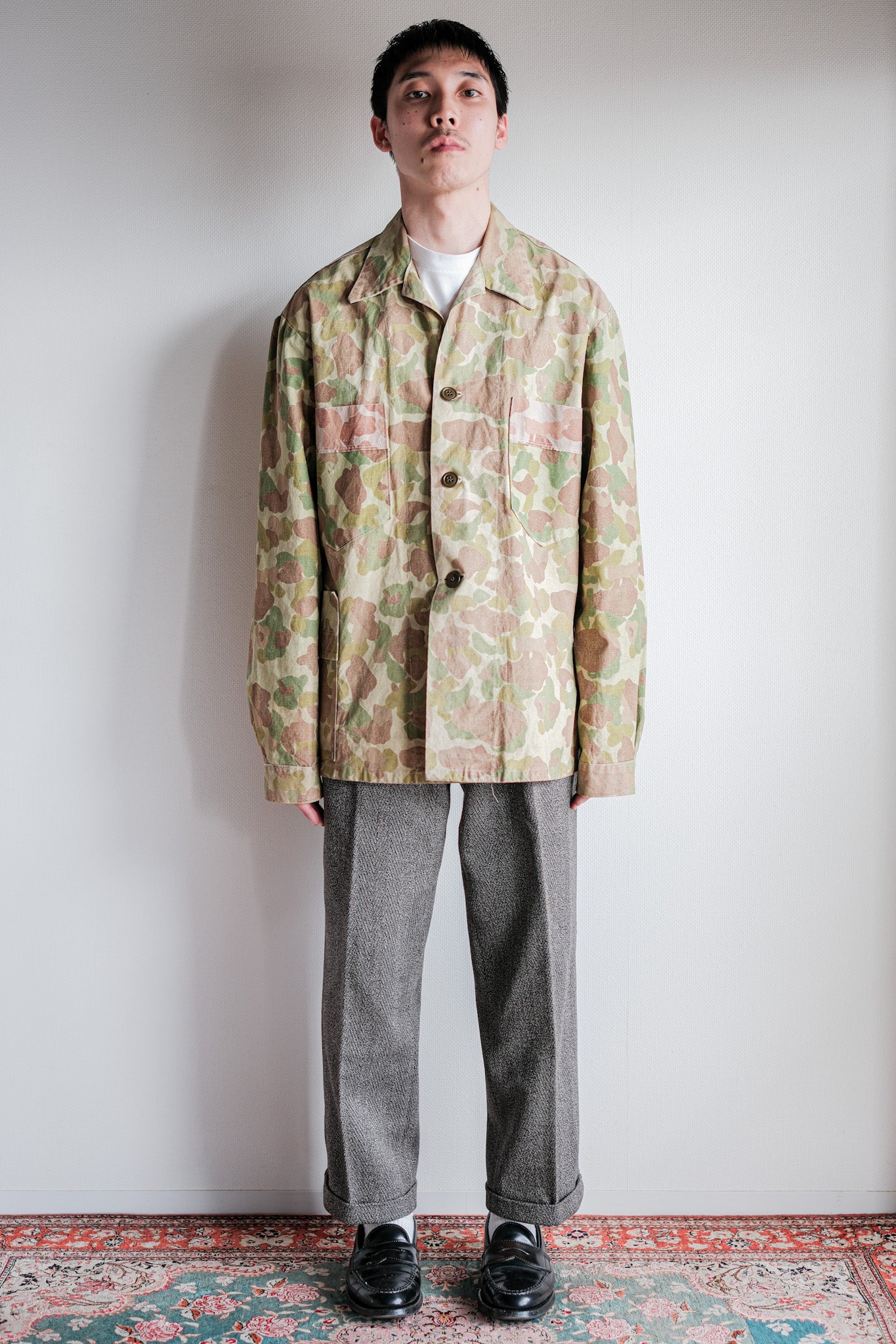 【~50's】American Vintage Occupation Taylor Made Frogskin Camouflage Jacket "U.S.M.C Material"