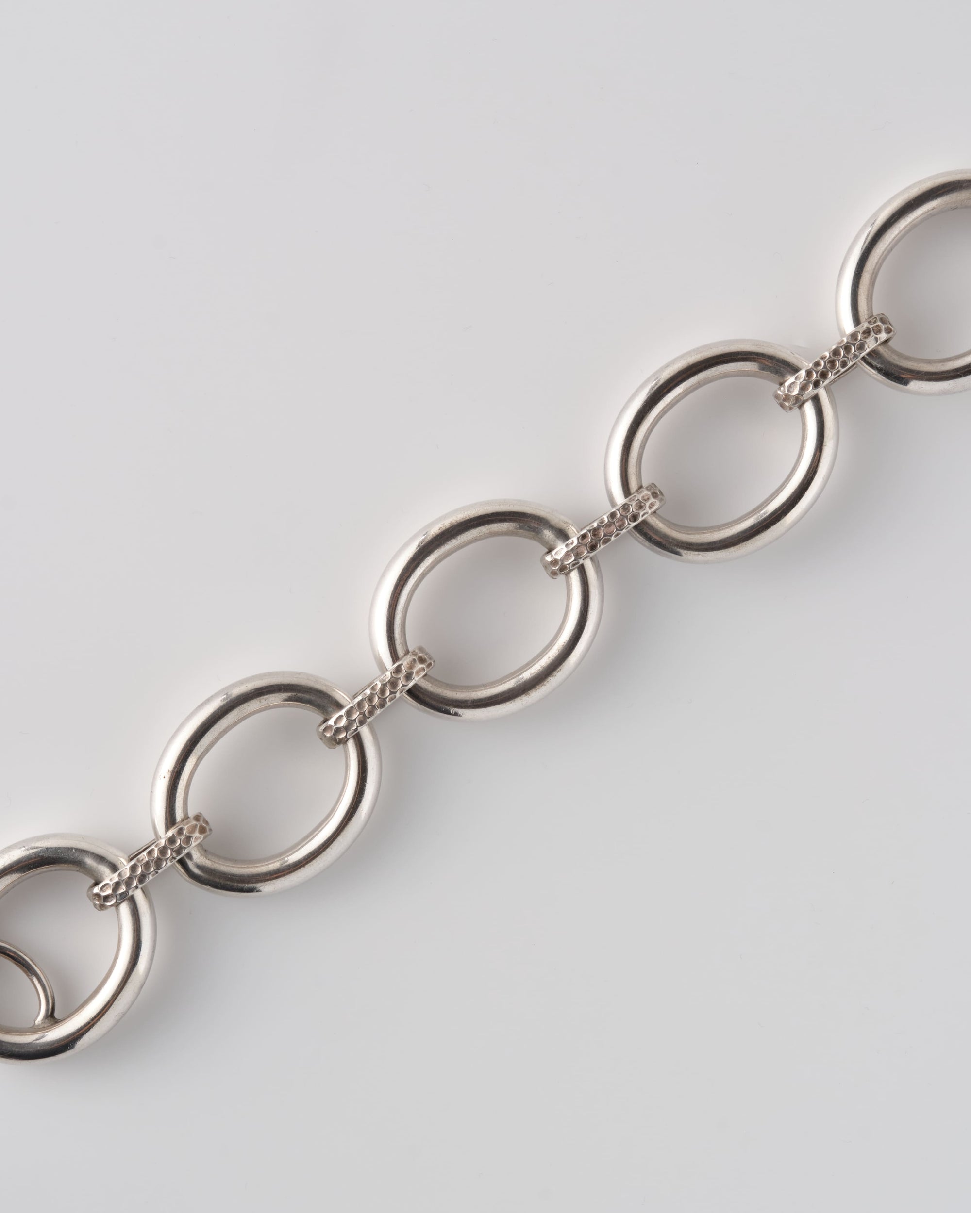［~60's］French Vintage Silver 800 Toggle Clasp Large Oval Link Bracelet