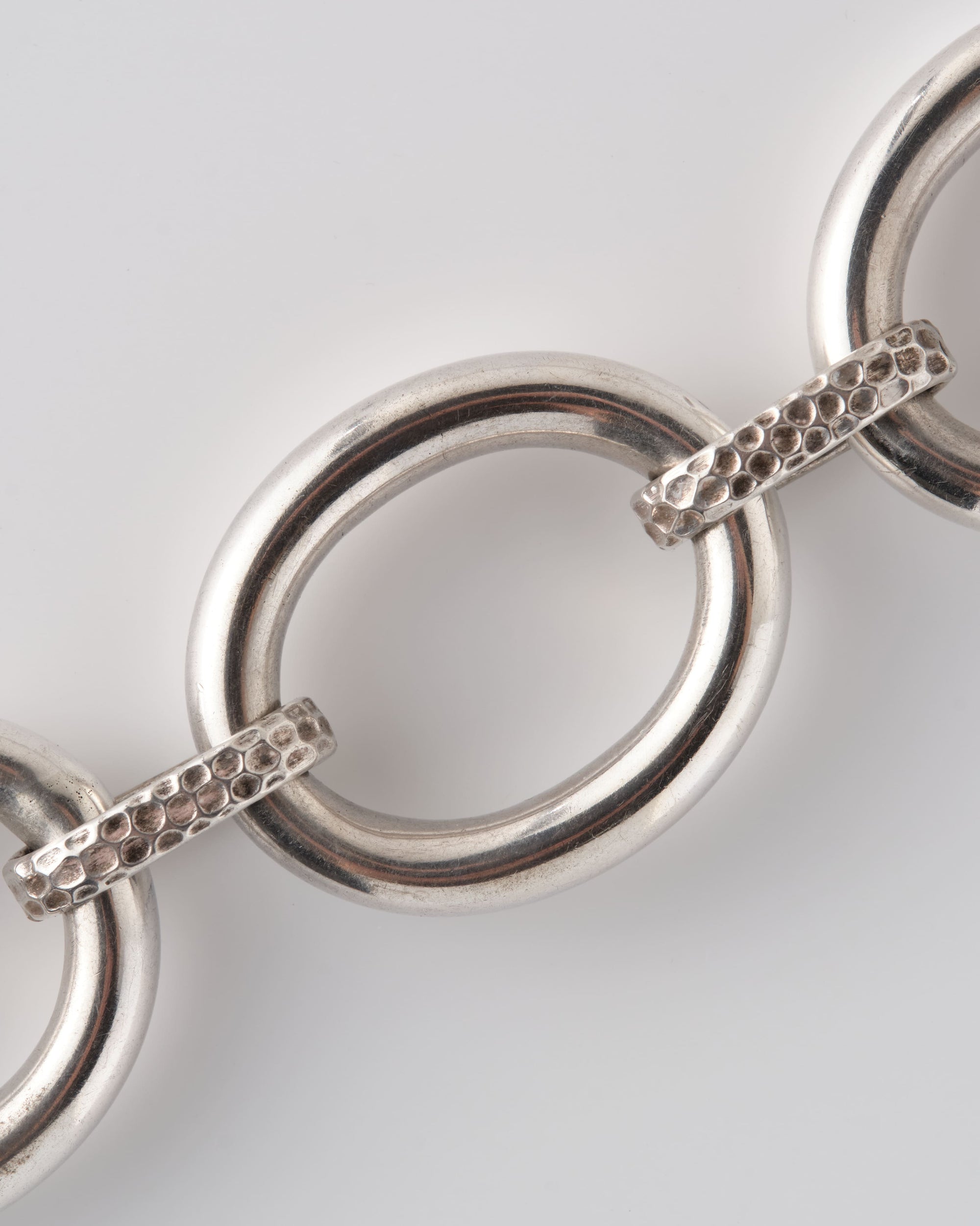 ［~60's］French Vintage Silver 800 Toggle Clasp Large Oval Link Bracelet