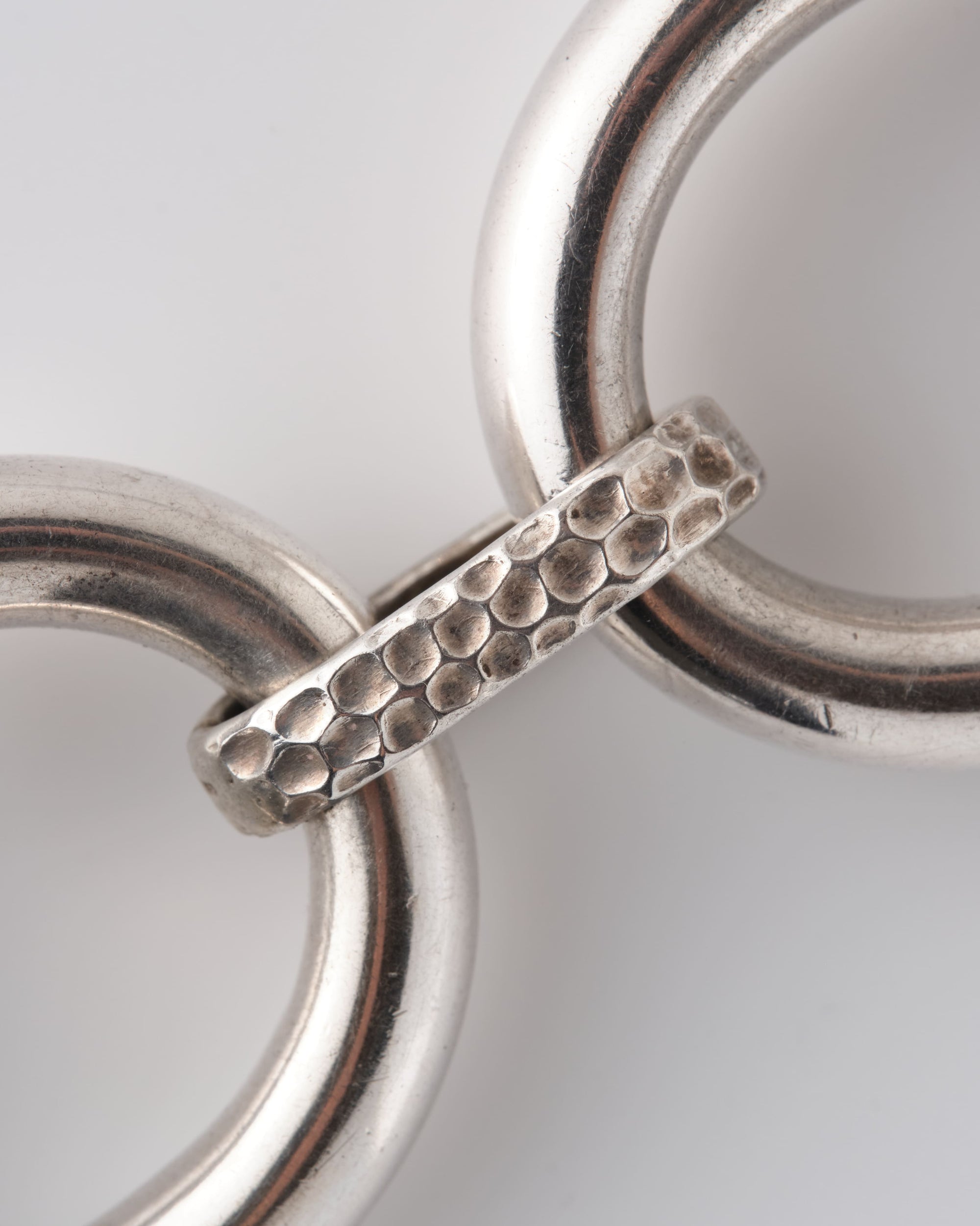 ［~60's］French Vintage Silver 800 Toggle Clasp Large Oval Link Bracelet