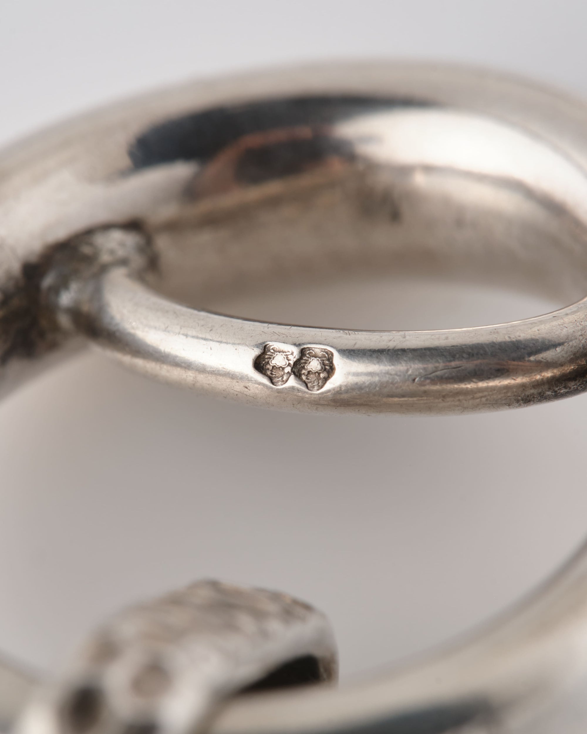 ［~60's］French Vintage Silver 800 Toggle Clasp Large Oval Link Bracelet