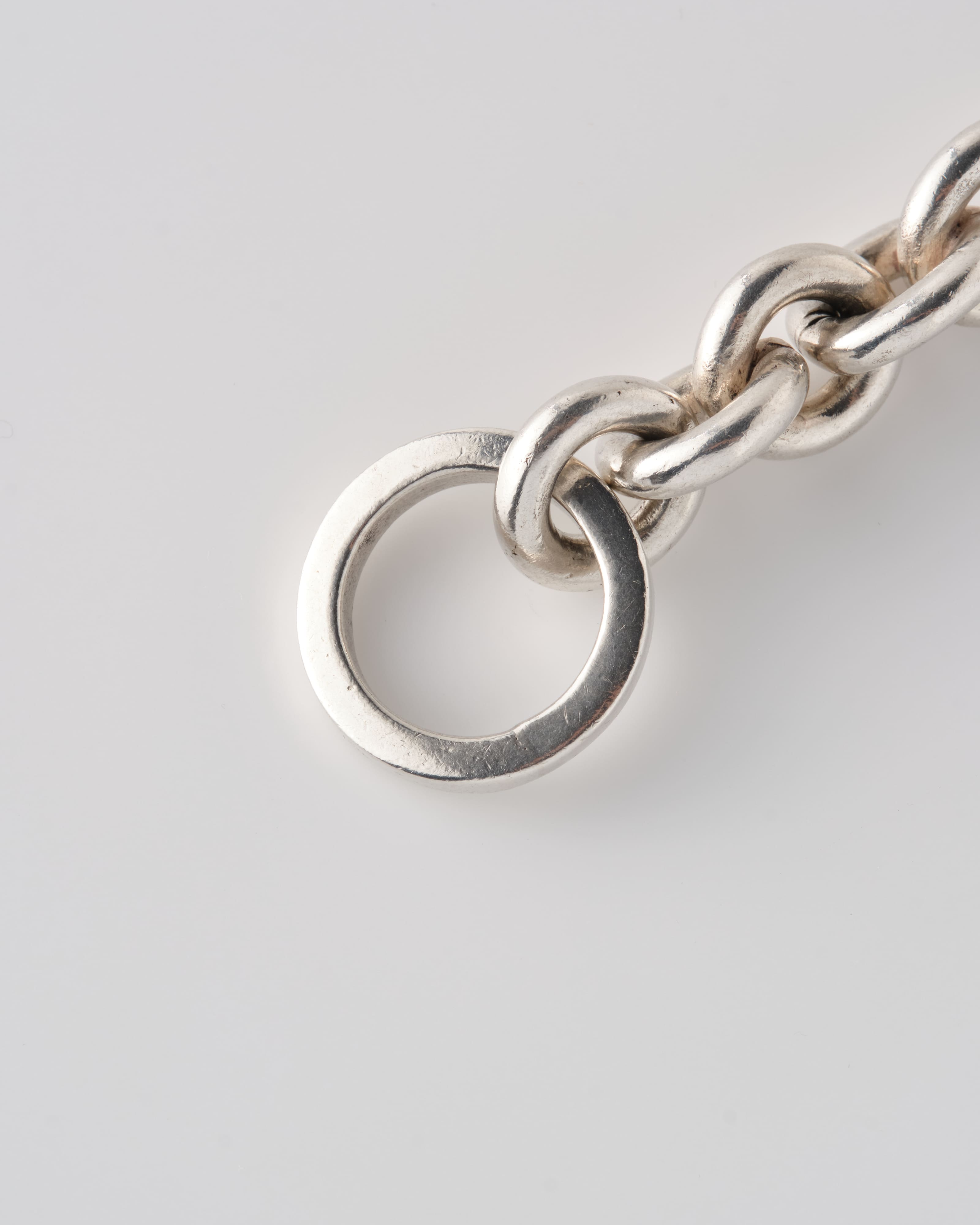 【~80's】Danish Vintage Silver 925 Toggle Clasp Anchor Chain Bracelet "S. V. Glymers Eftf"