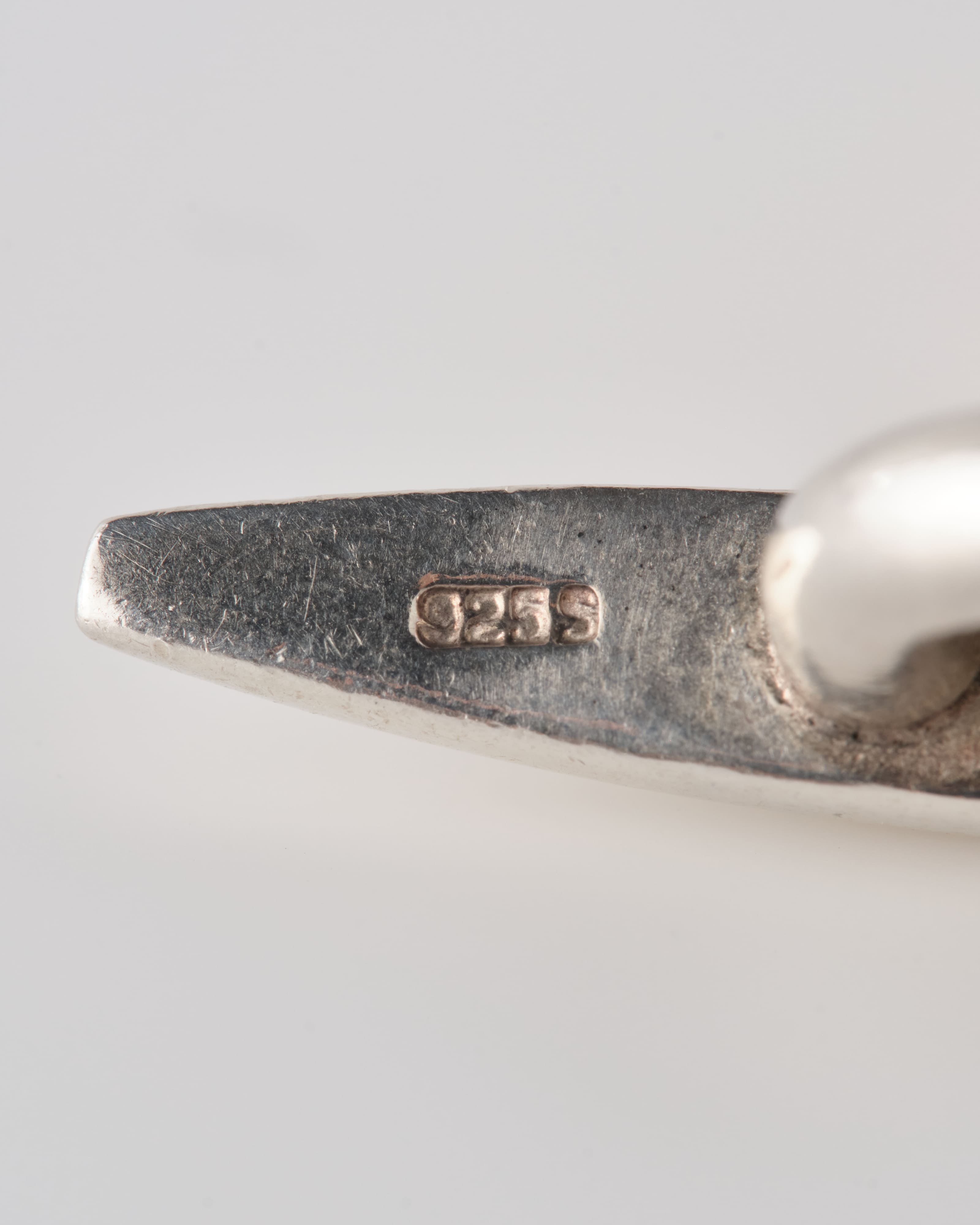 【~80's】Danish Vintage Silver 925 Toggle Clasp Anchor Chain Bracelet "S. V. Glymers Eftf"