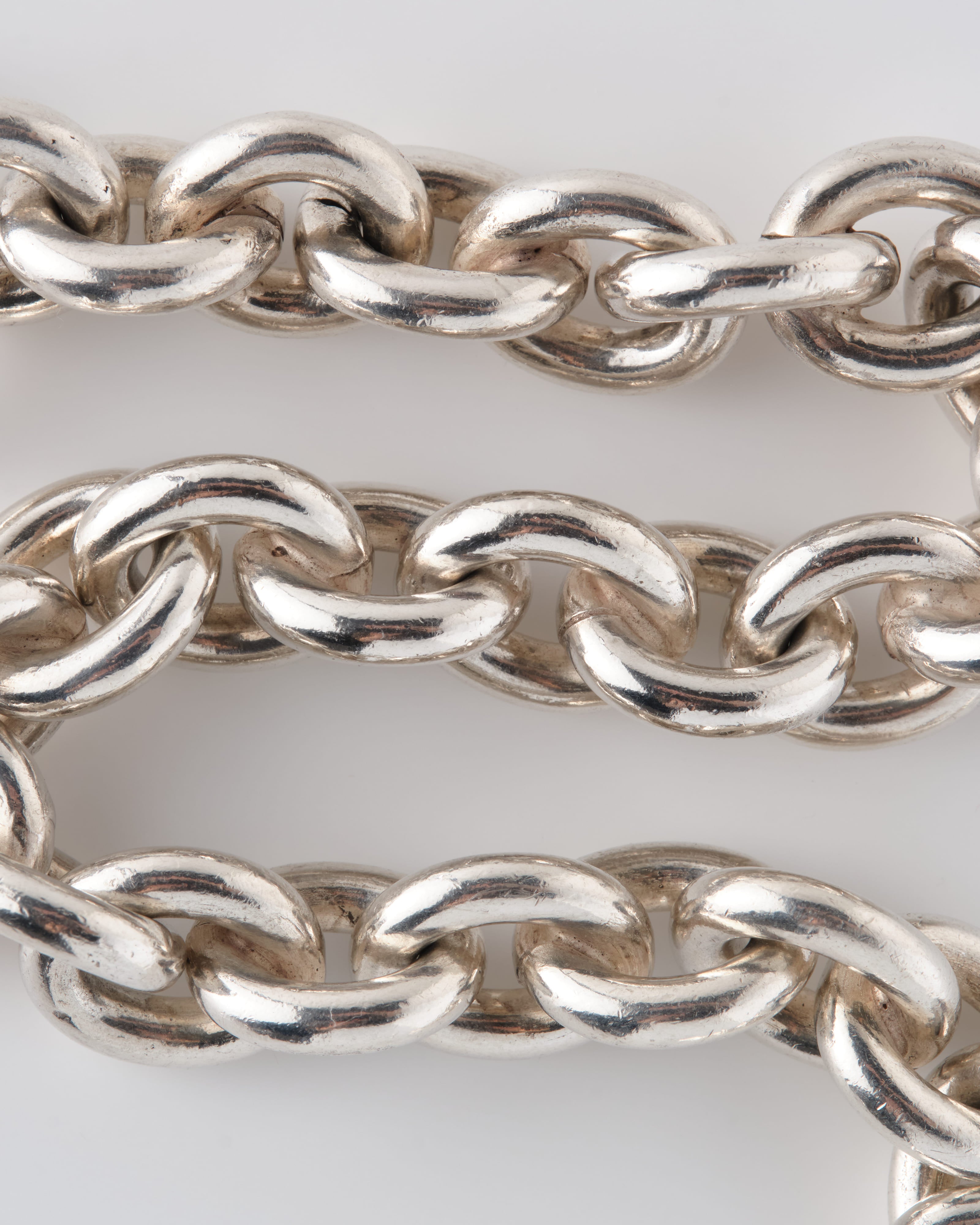 【~80's】Danish Vintage Silver 925 Toggle Clasp Anchor Chain Bracelet "S. V. Glymers Eftf"