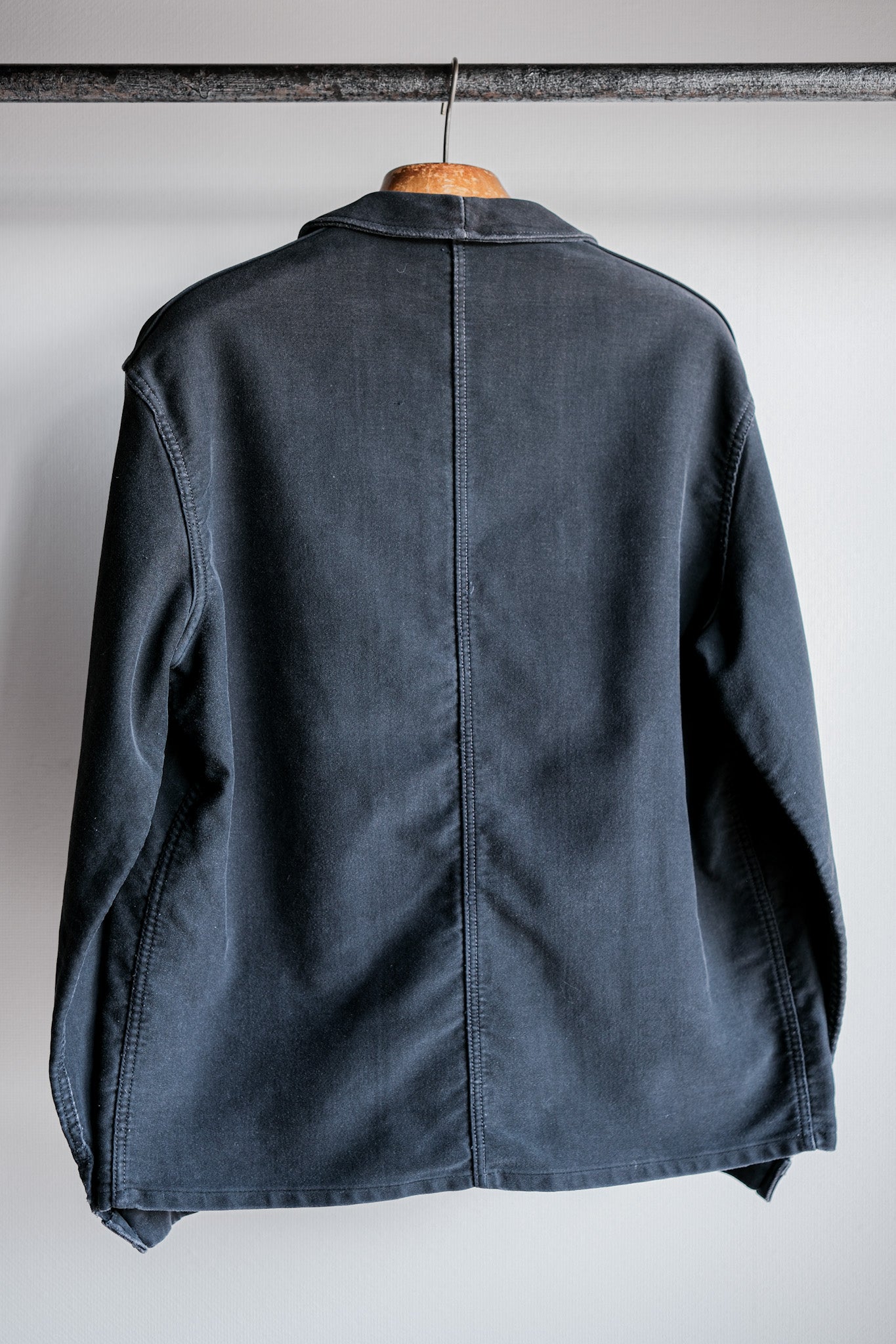 ［~50's］French Vintage Black Moleskin Work Jacket "Adolphe Lafont"