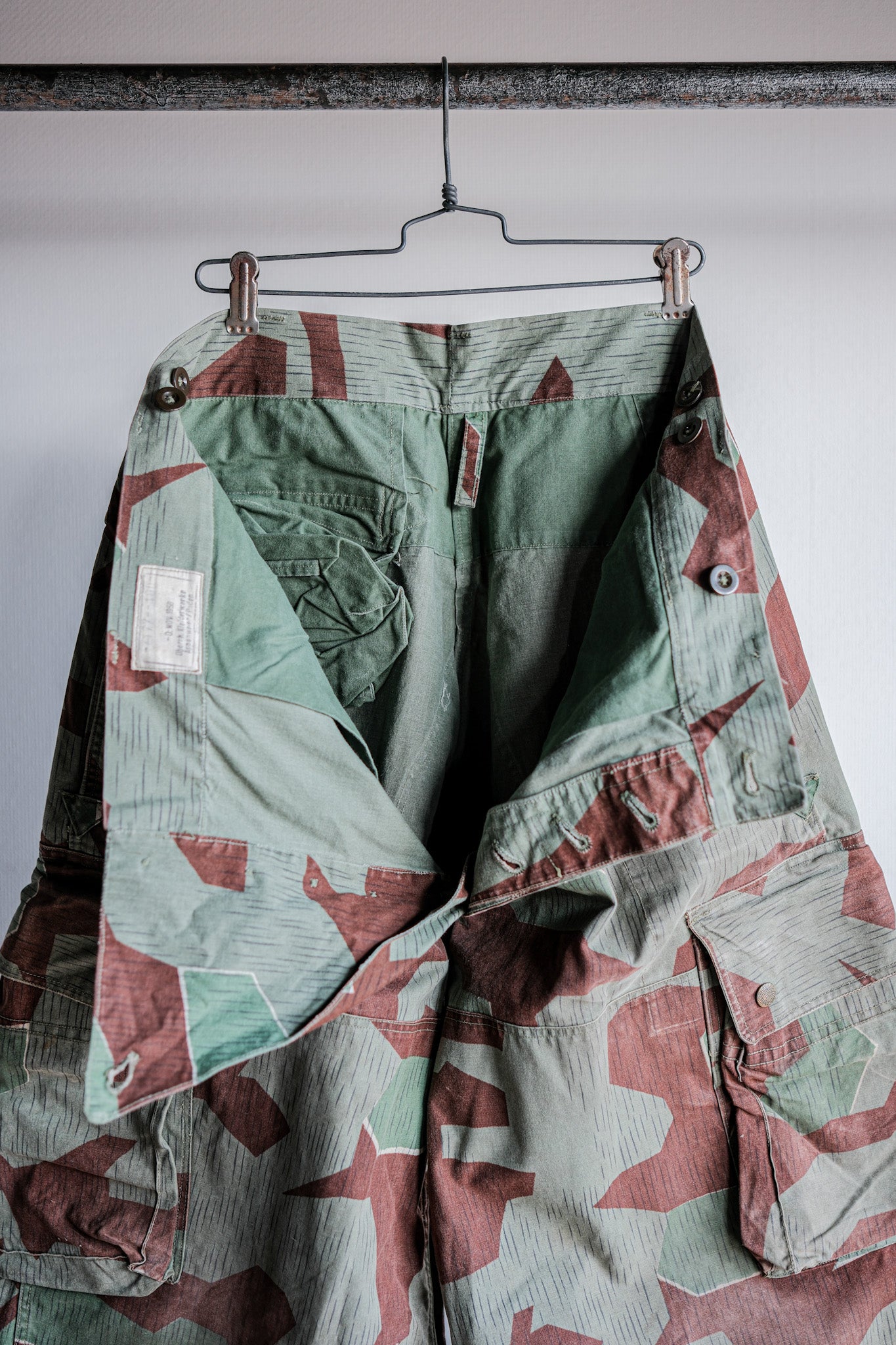 [~ 50's] Armée allemande Splinter Camouflage Camouflage Paratrooper Taille de pantalon.177-100