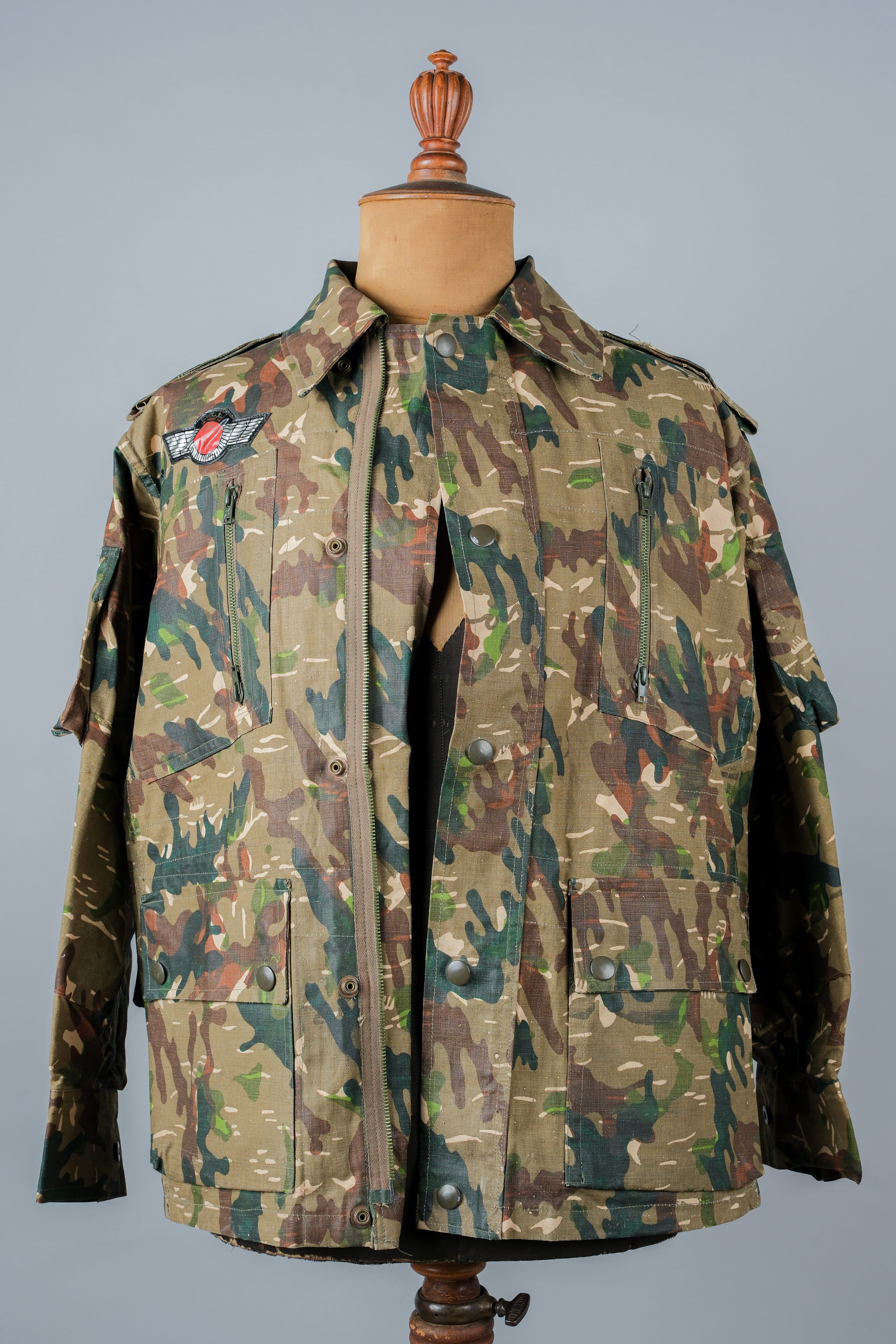 [~ 60's] Spanish Army Brown Amoeba Camouflage PARATROOPER JACKET SIZE.2