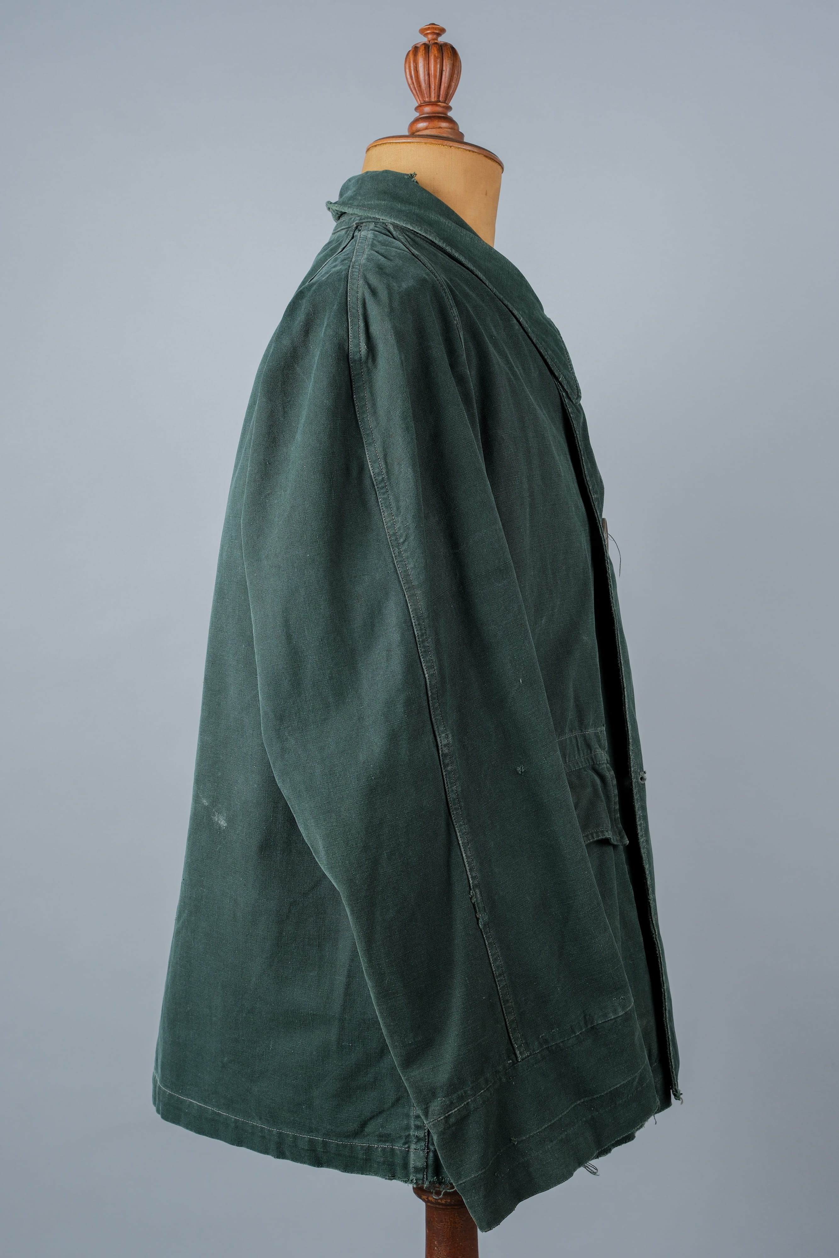 [~ 40's] WWII CJF CJF Green Cotton Linen Double Poitnt Veste "Modified"