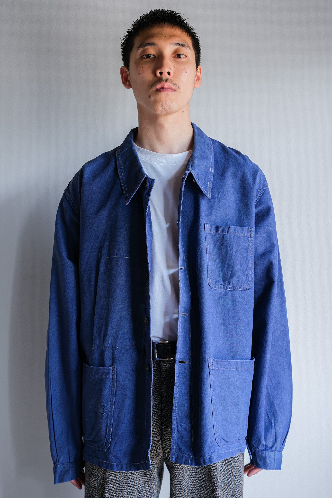 [〜50年代]法國復古藍色梅蒂斯工作夾克