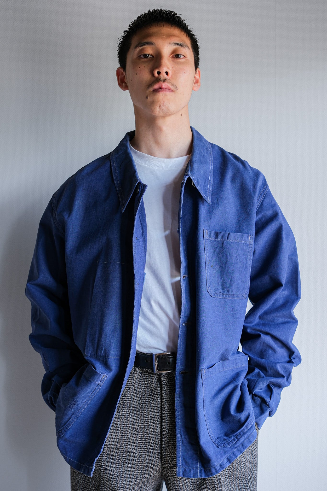 [〜50年代]法國復古藍色梅蒂斯工作夾克