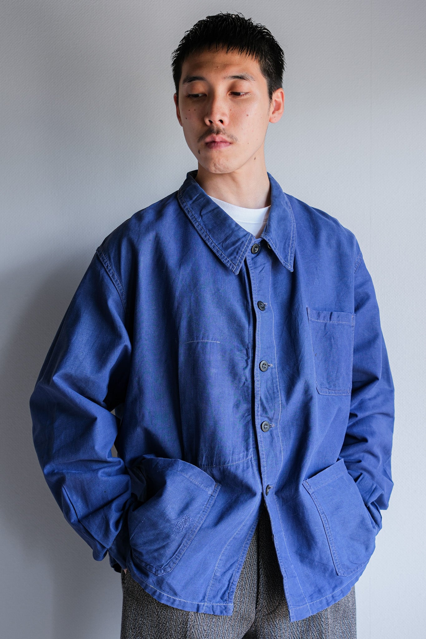 【~50's】French Vintage Blue Metis Work Jacket