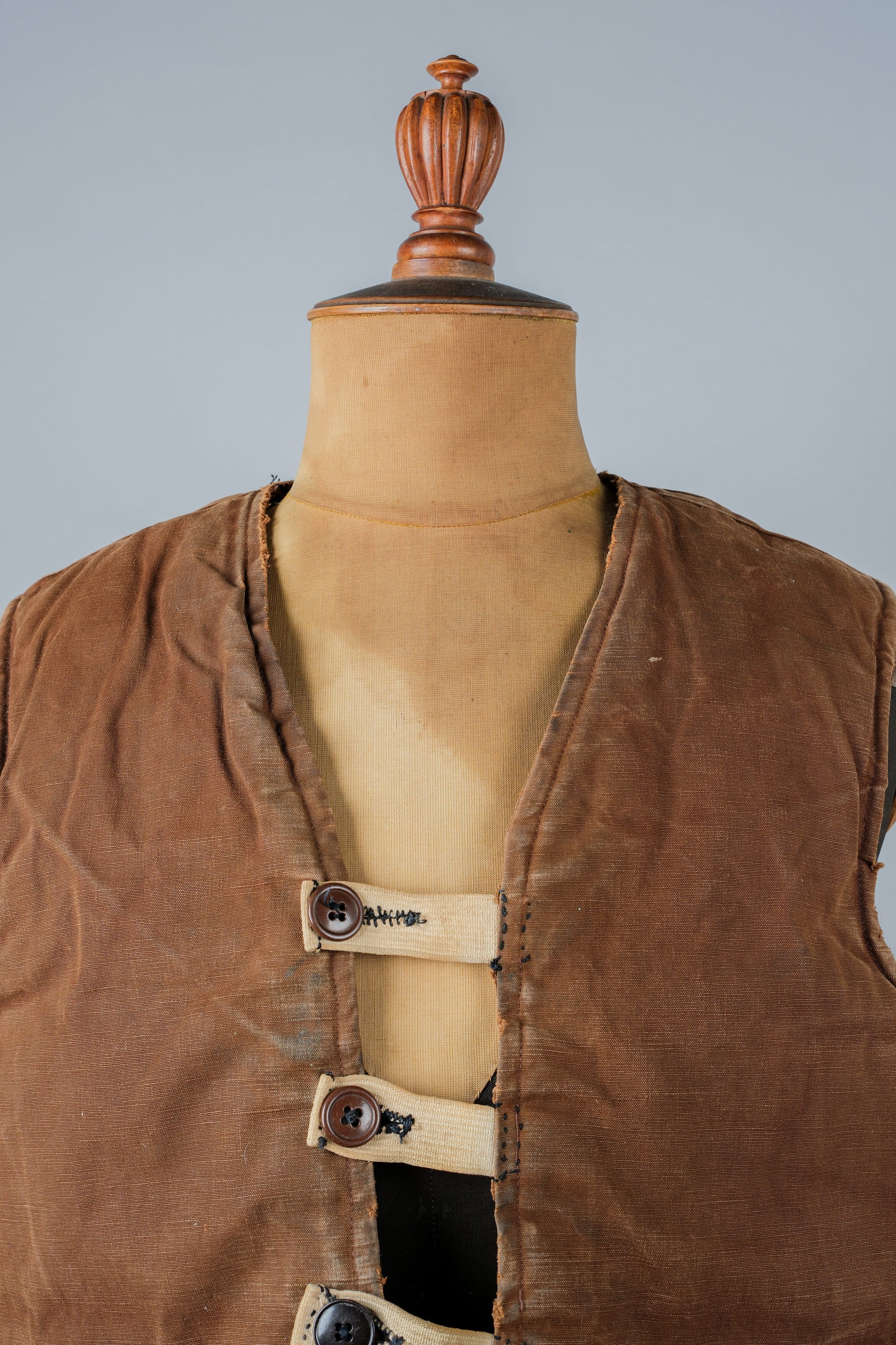 ［~40's］WWⅡ French Resistance Cotton Canvas Fur Lined Winter Vest