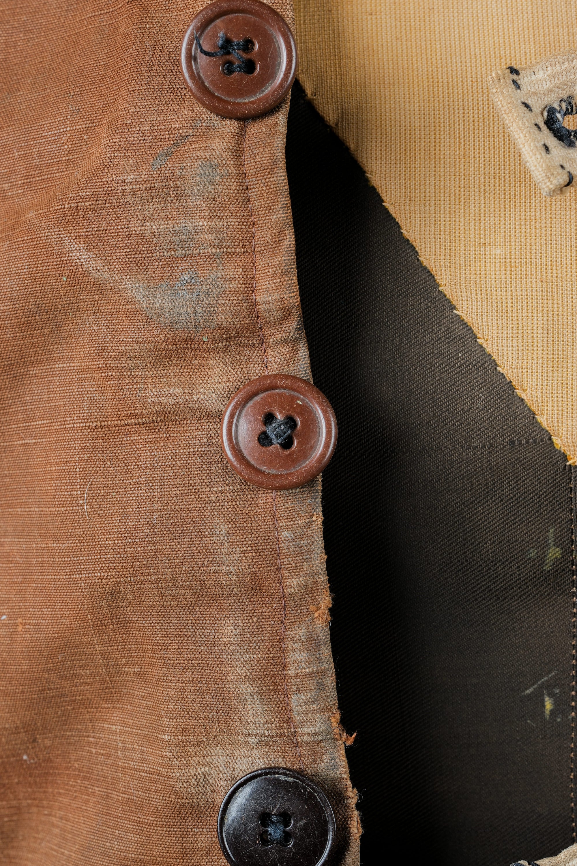 ［~40's］WWⅡ French Resistance Cotton Canvas Fur Lined Winter Vest