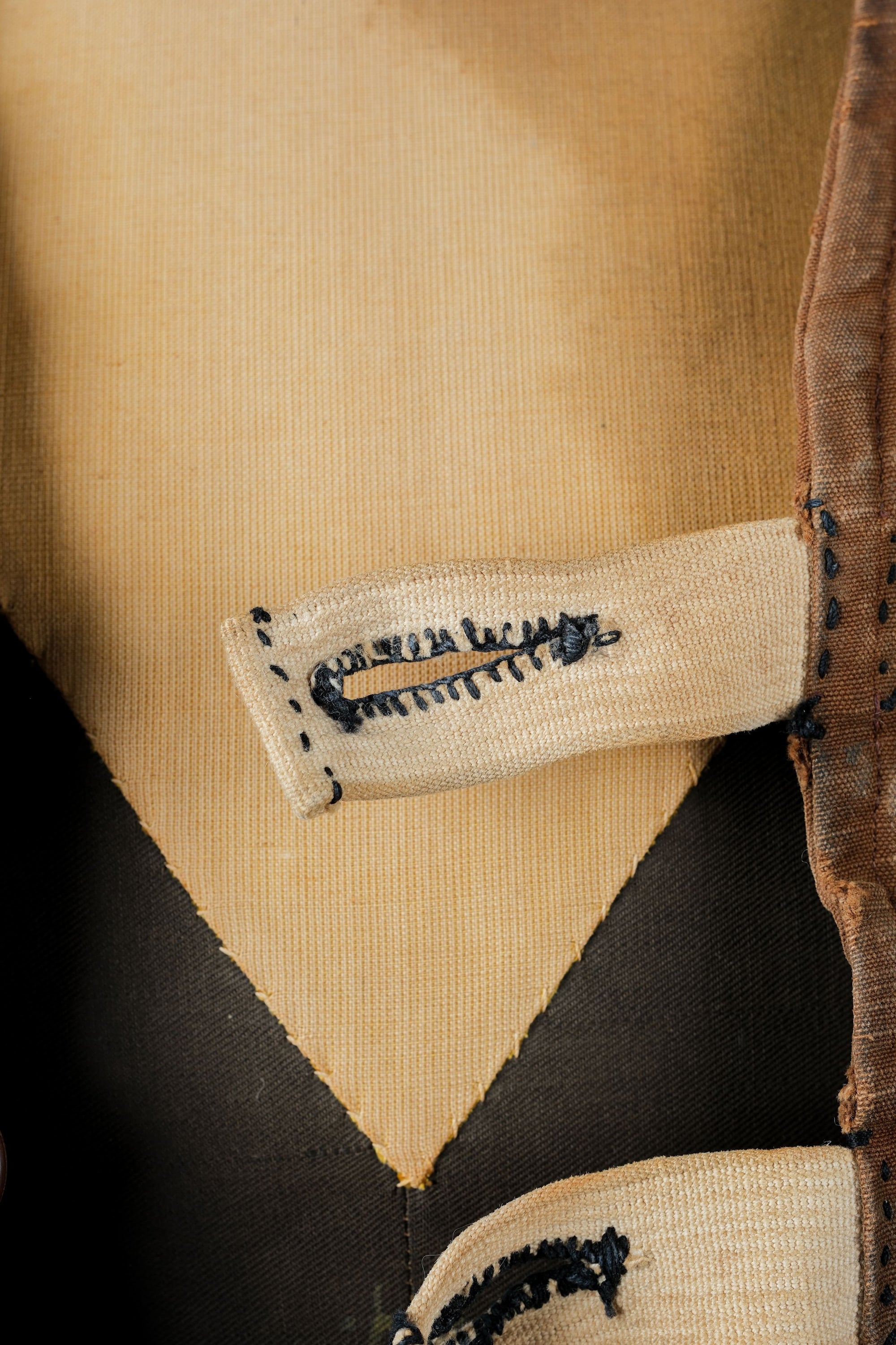 ［~40's］WWⅡ French Resistance Cotton Canvas Fur Lined Winter Vest