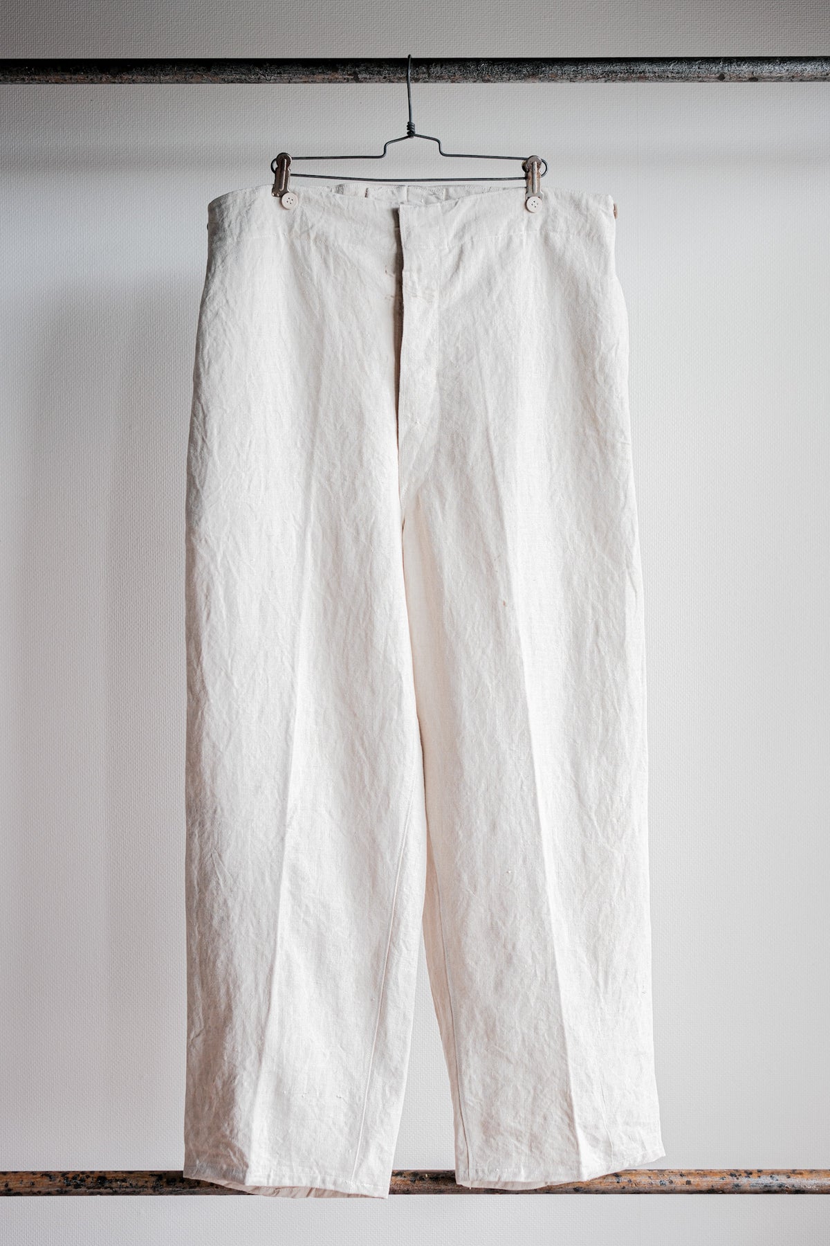 40's］WWⅡ German Navy Linen Bespoke Trousers 