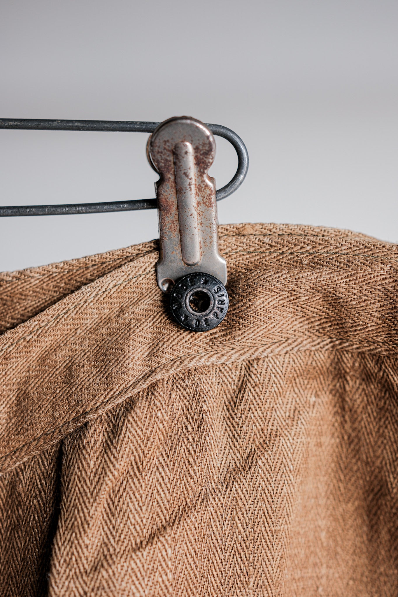 ［~40's］WWⅡ German Army Drillich HBT Linen Trousers "Unusual Color" "Wehrmacht"
