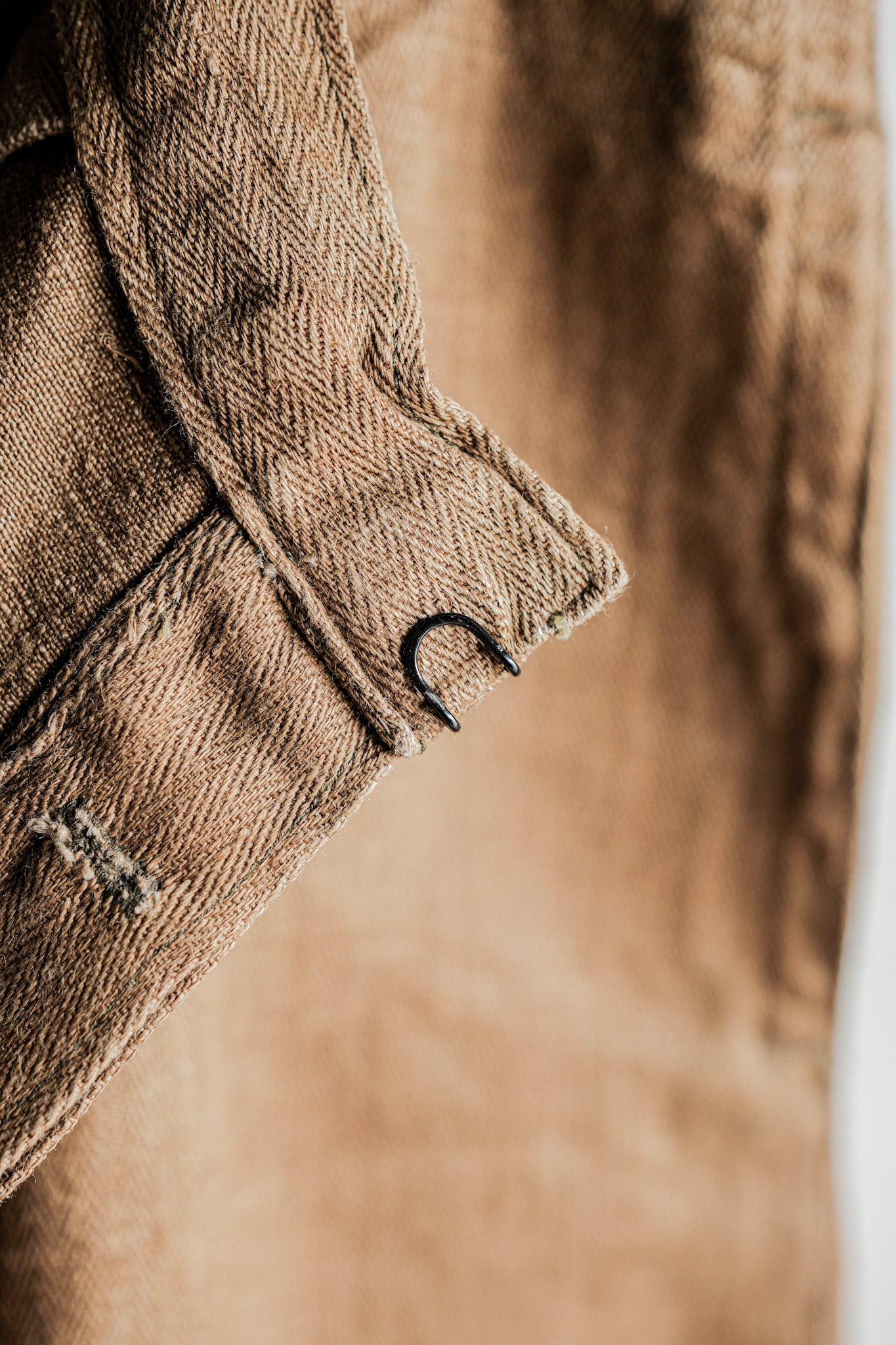 ［~40's］WWⅡ German Army Drillich HBT Linen Trousers "Unusual Color" "Wehrmacht"