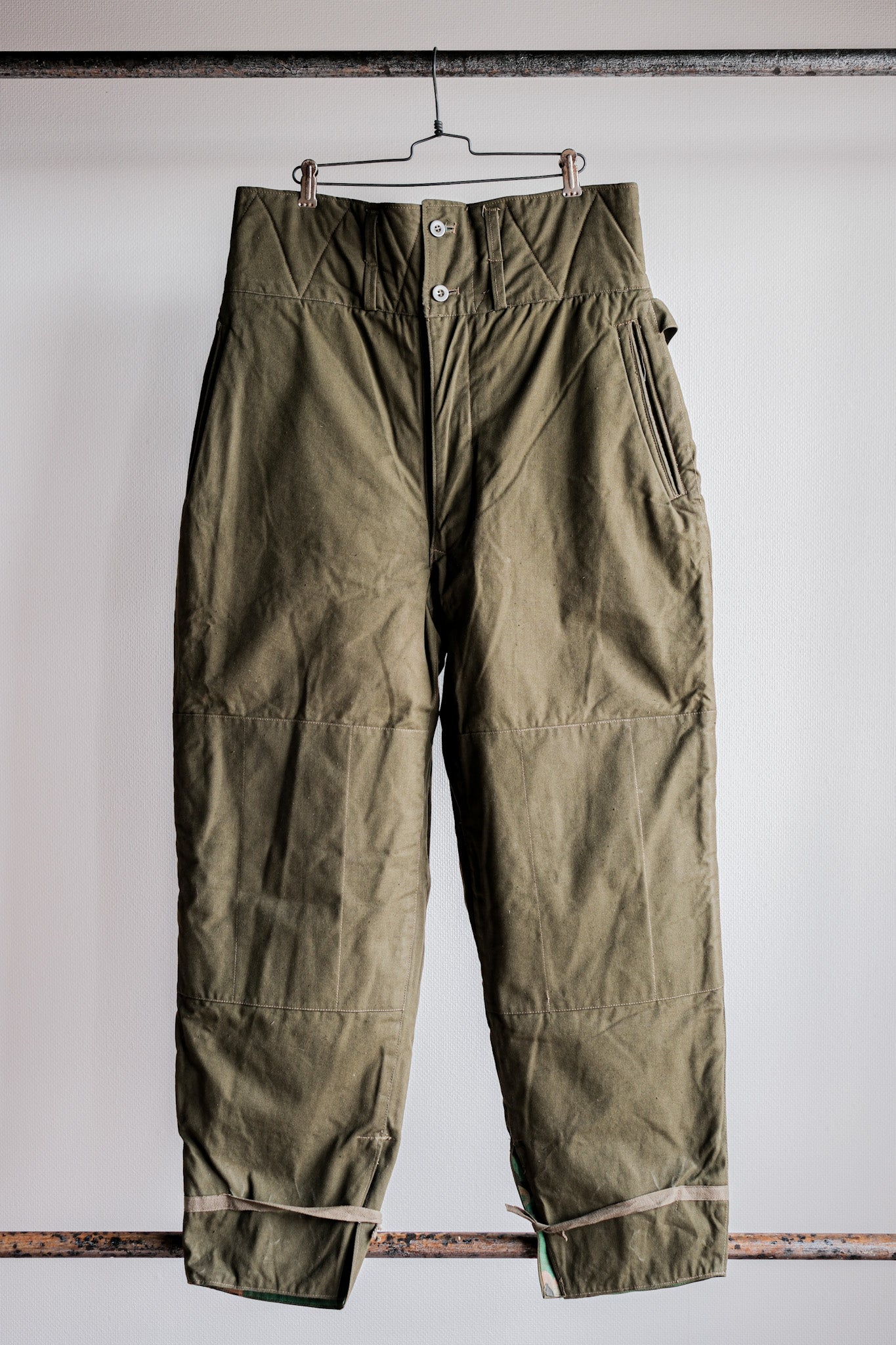 【~50's】Czechoslovakian Air Force Dubaky Camouflage Reversible Trousers Size.2B "Dead Stock"