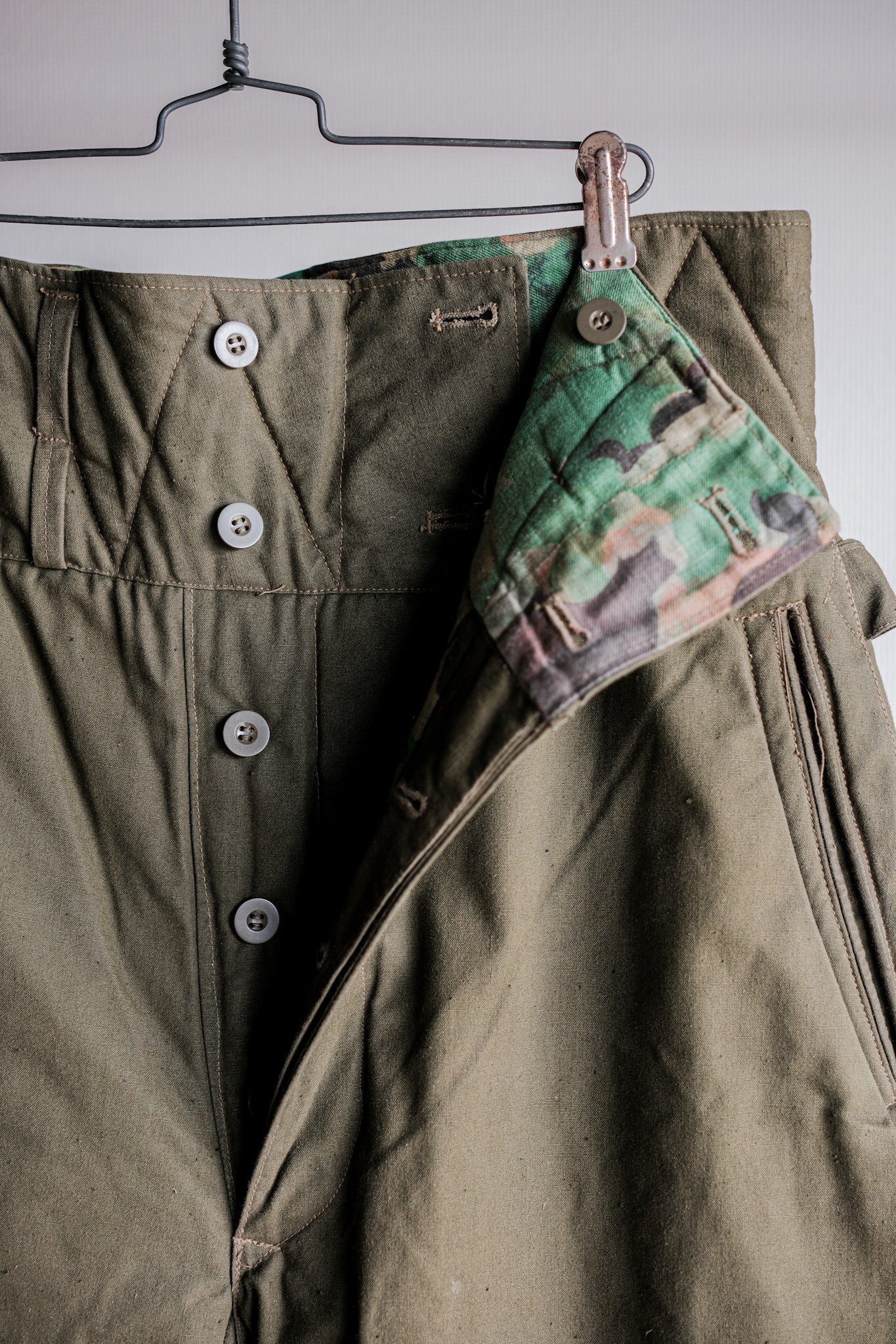 【~50's】Czechoslovakian Air Force Dubaky Camouflage Reversible Trousers Size.2B "Dead Stock"