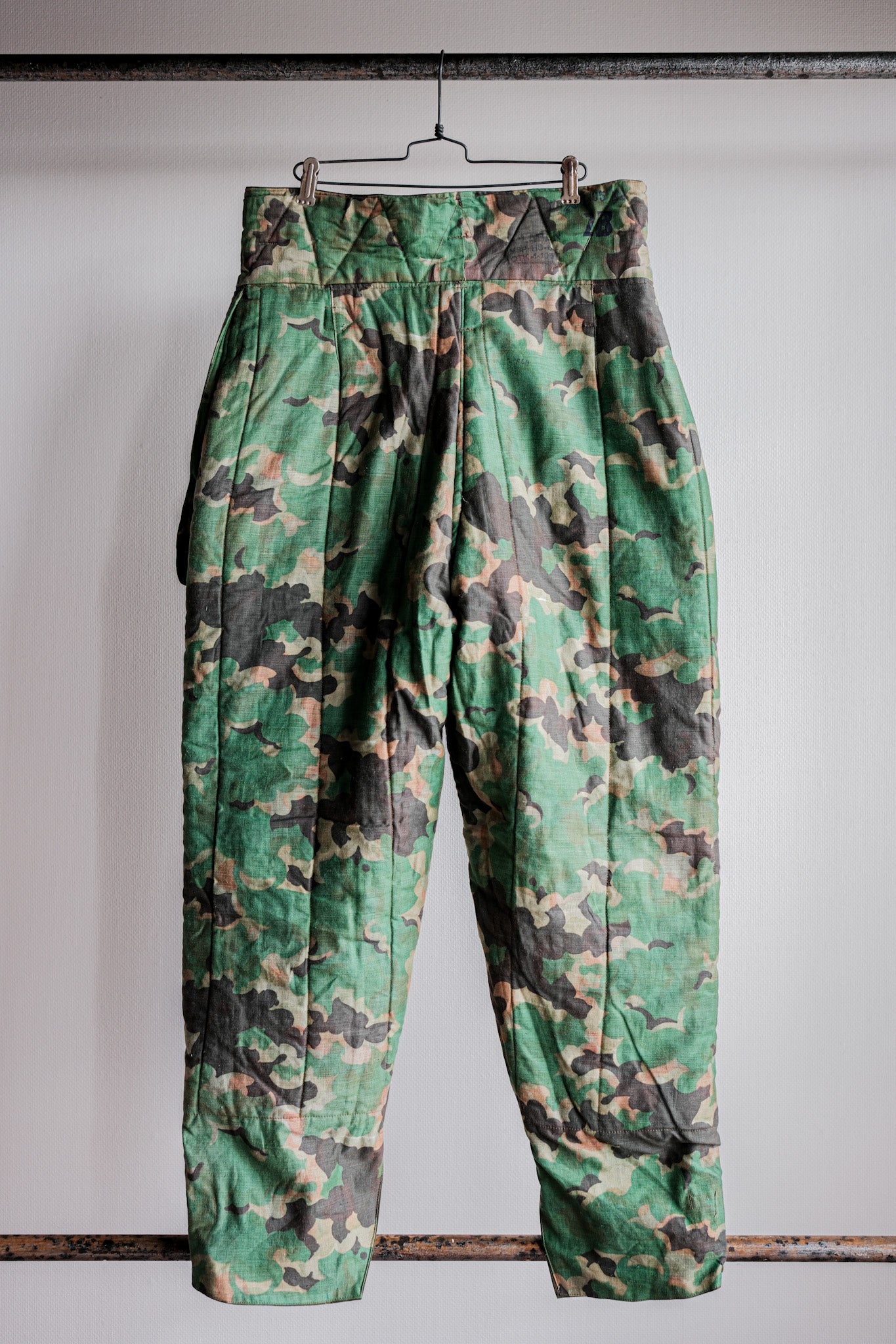 【~50's】Czechoslovakian Air Force Dubaky Camouflage Reversible Trousers Size.2B "Dead Stock"