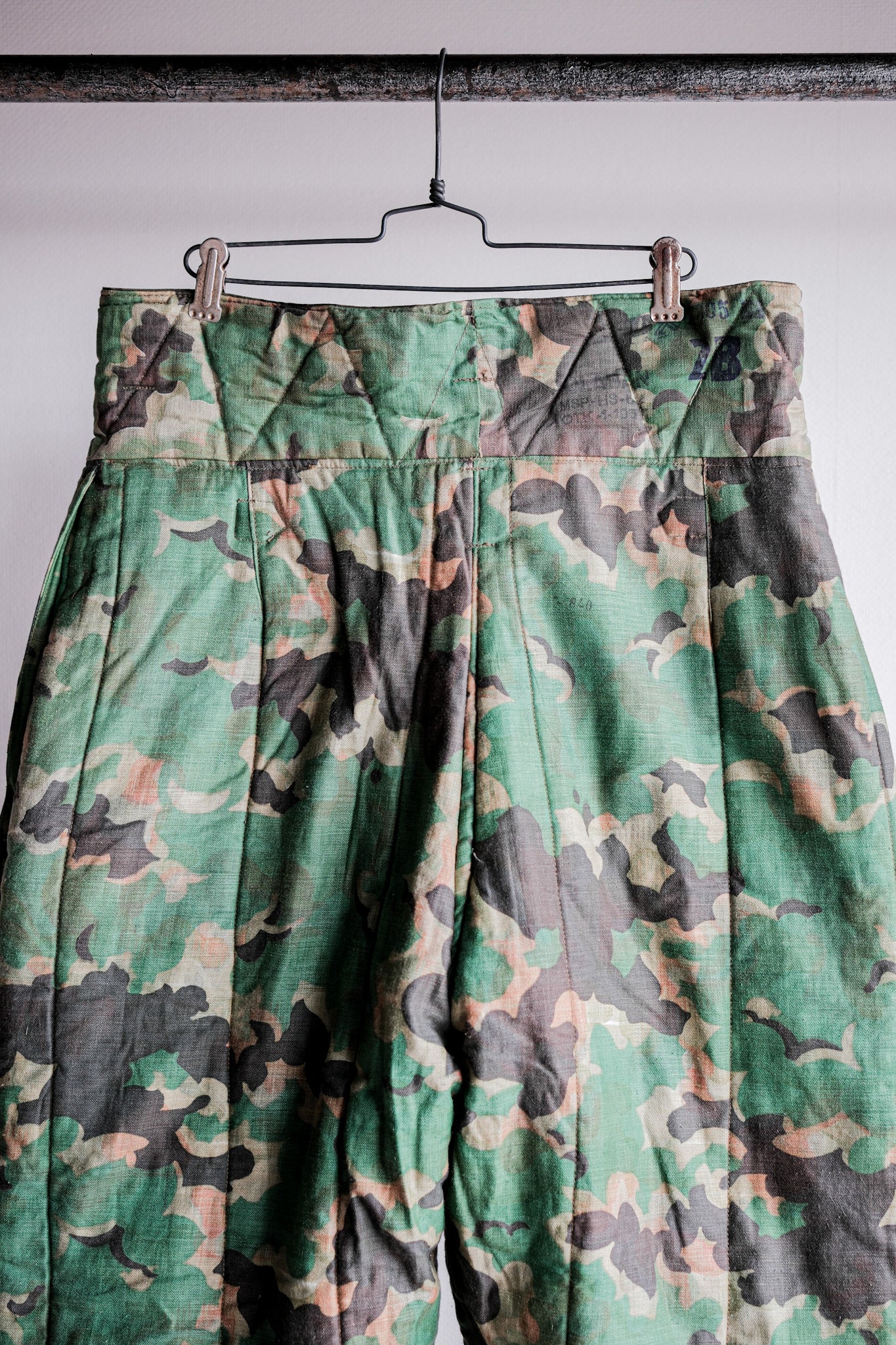 【~50's】Czechoslovakian Air Force Dubaky Camouflage Reversible Trousers Size.2B "Dead Stock"